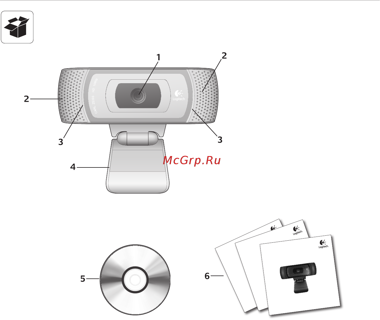 Logitech C910 Инструкция по эксплуатации онлайн [3/14] 24523