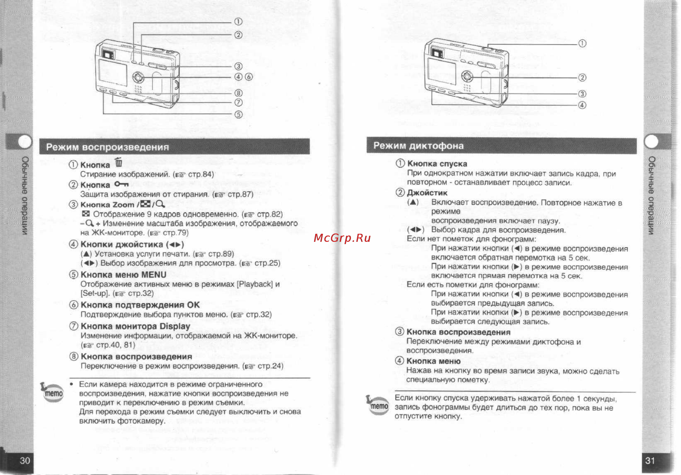 Pentax Optio S [17/68] Режим воспроизведения режим диктофона
