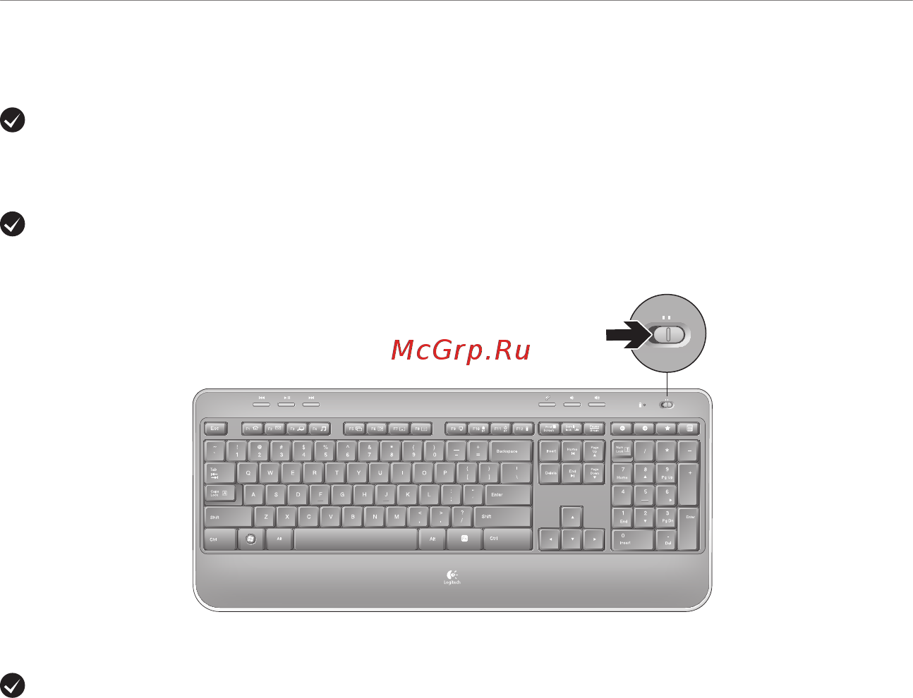 Logitech MK520 [22/25] Устранение неполадок