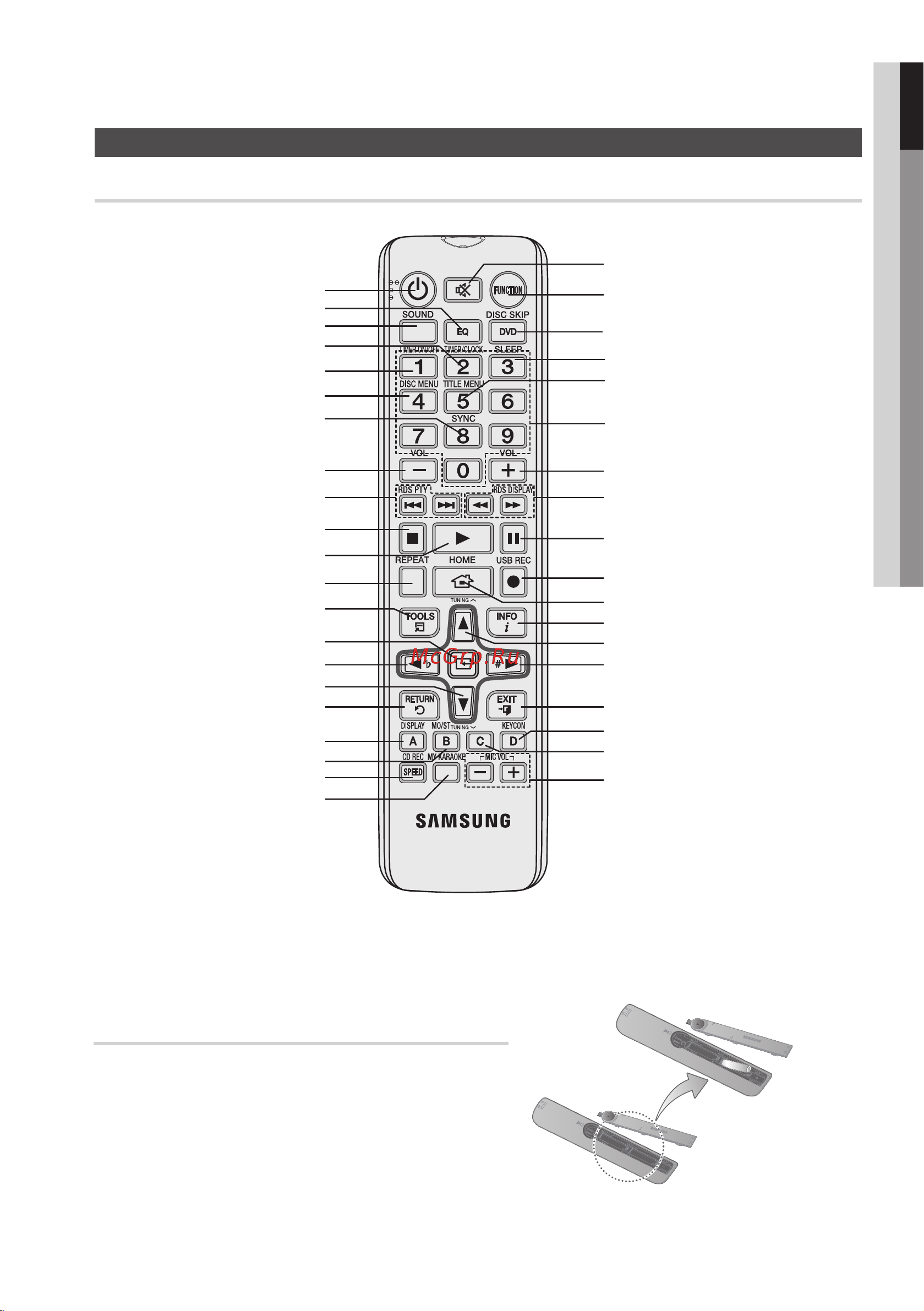Samsung MX-E661D [11/37] Rds pty