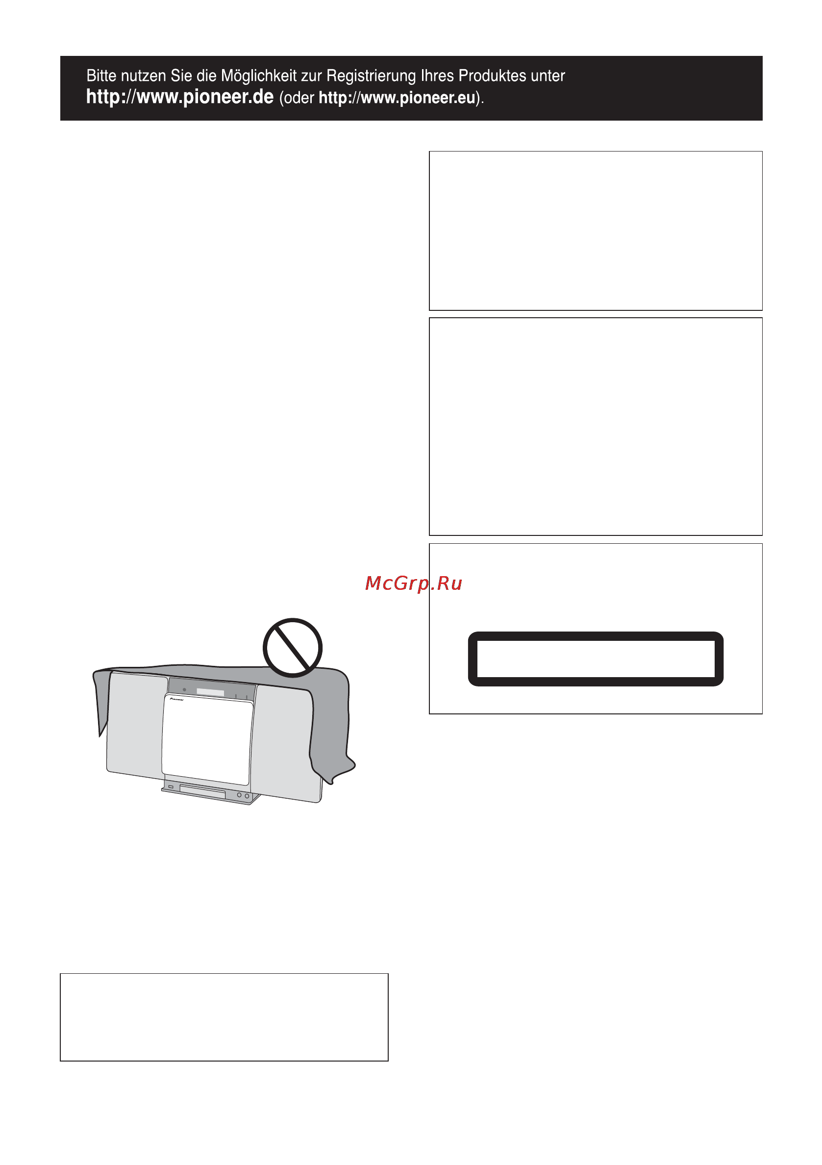Pioneer X-SMC00 [74/256] Laser klasse 1