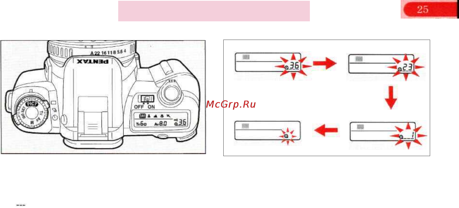 Pentax PMZ 50 [29/103] 8 извлечение плёнки