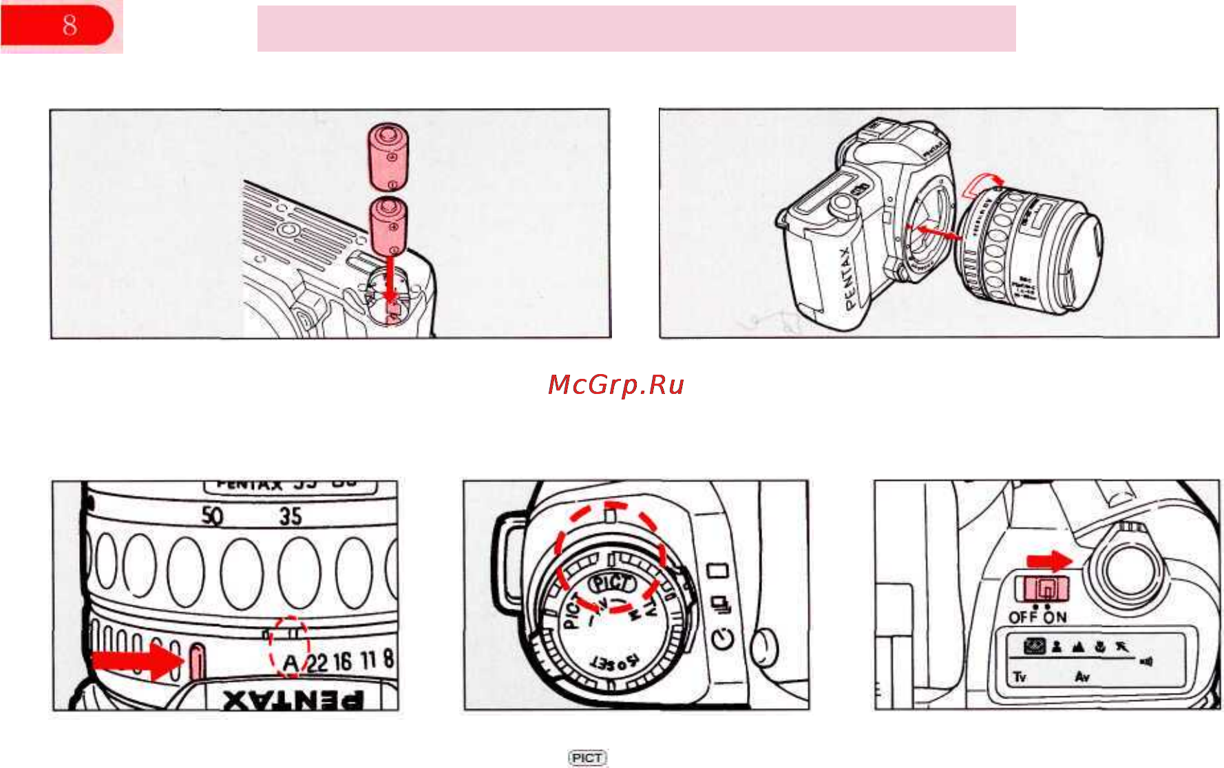 Pentax PMZ 10 [12/101] Включение питания