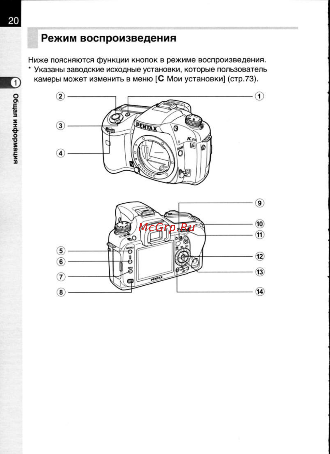 Pentax K20D [22/286] Режим воспроизведения