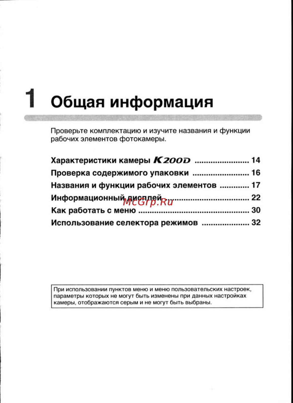 Pentax K200D [15/266] Общая информация