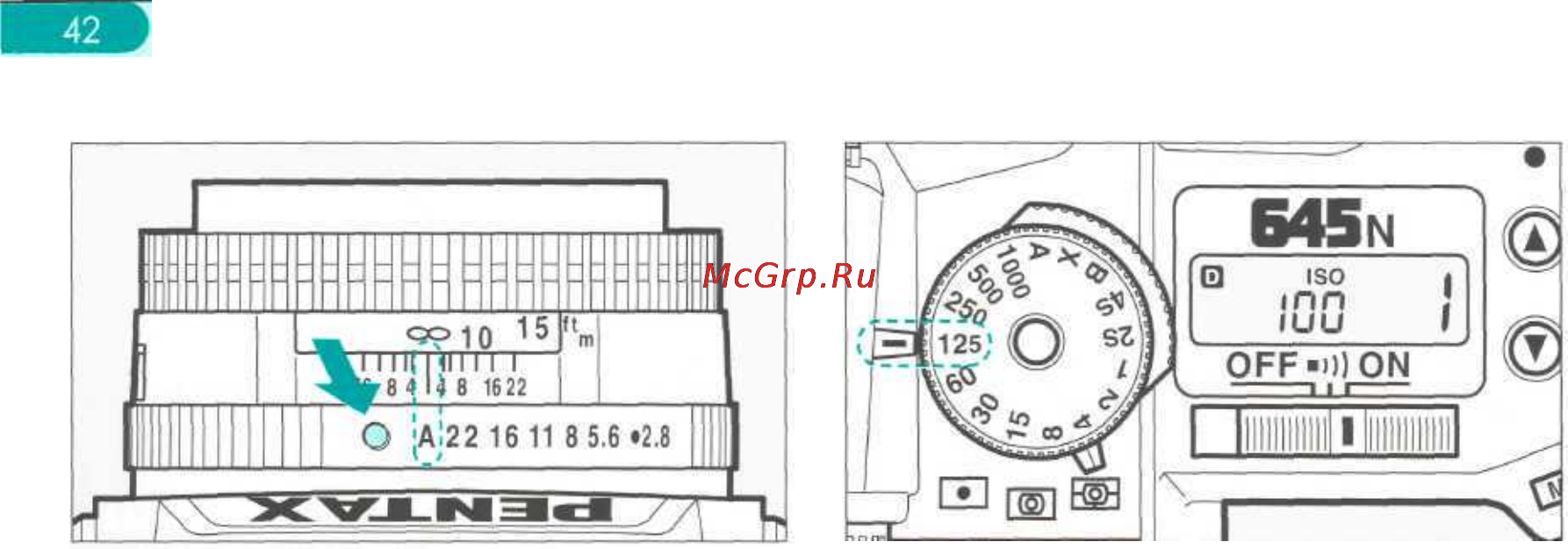 Pentax 645N [46/86] Для поворота переключателя выдержек фотокамеры из