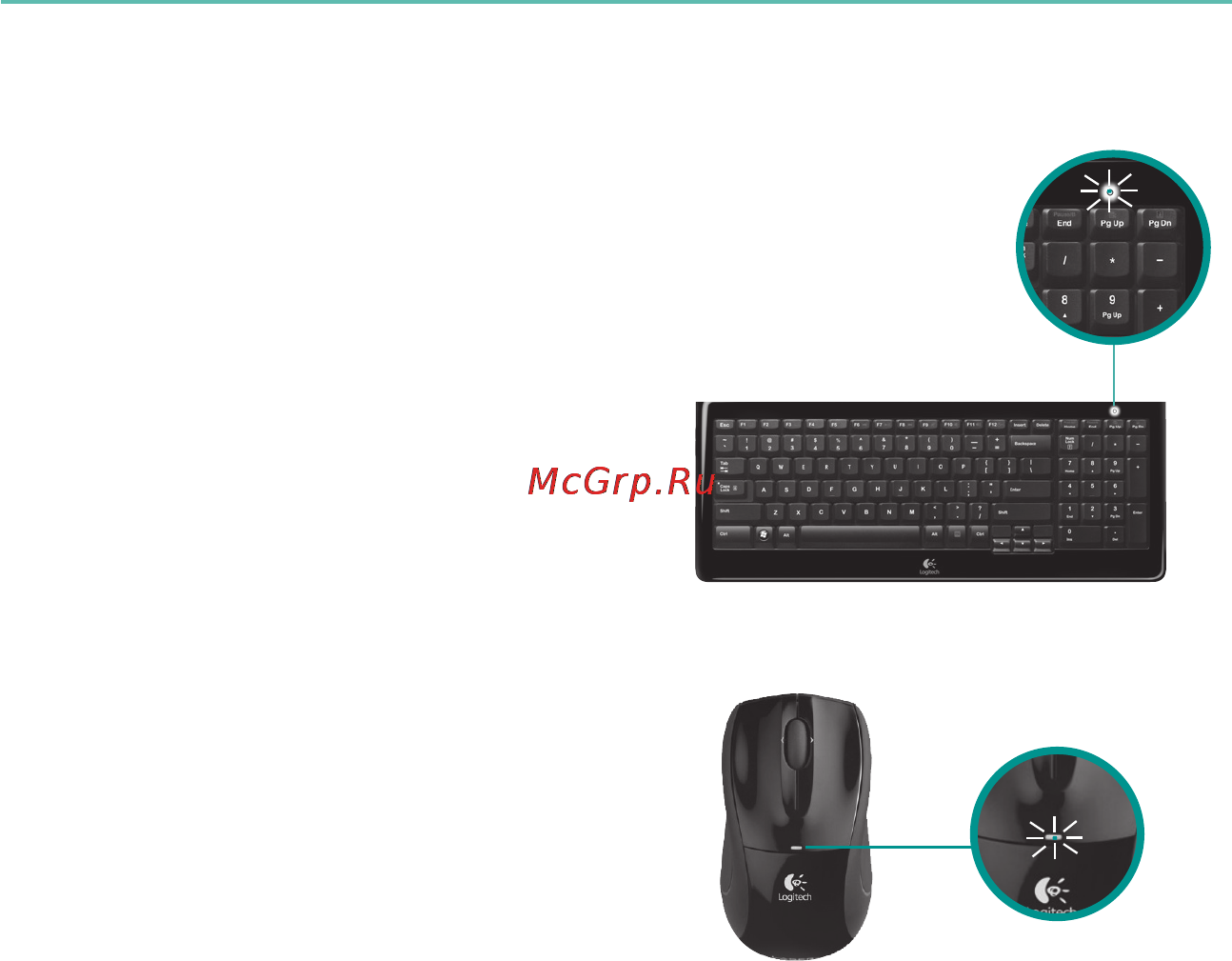 Logitech MK605 [11/13] Работа с батарейками