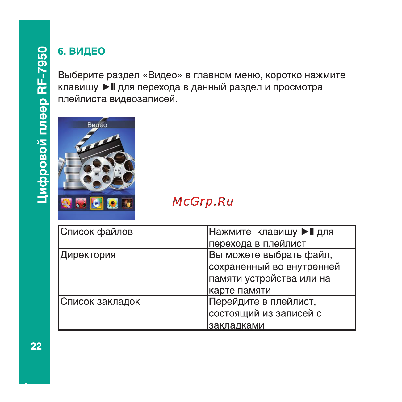 Ritmix RF-7950 Инструкция по эксплуатации онлайн [22/56] 24820