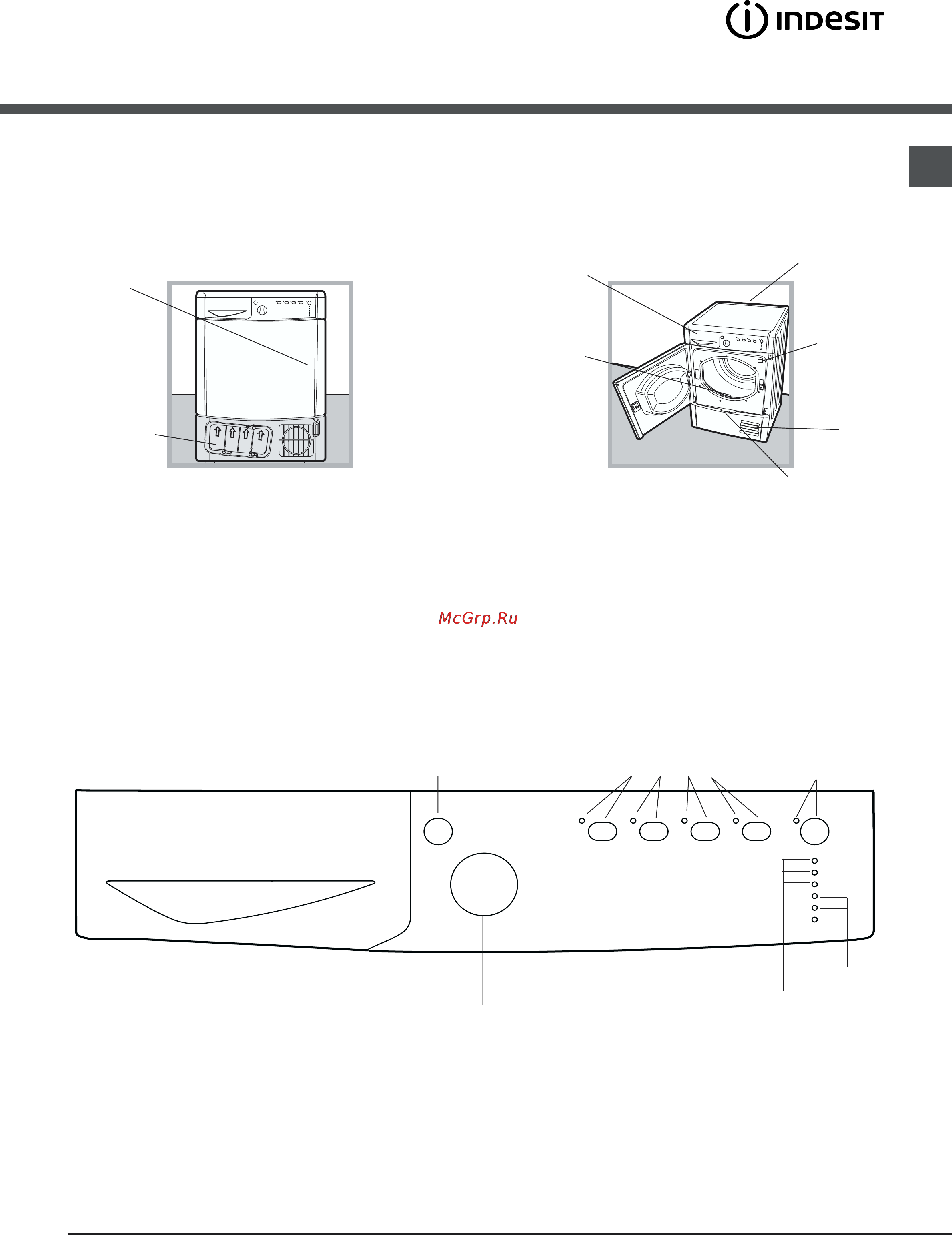 Indesit IDCA 835 Инструкция по эксплуатации онлайн [5/52] 24852