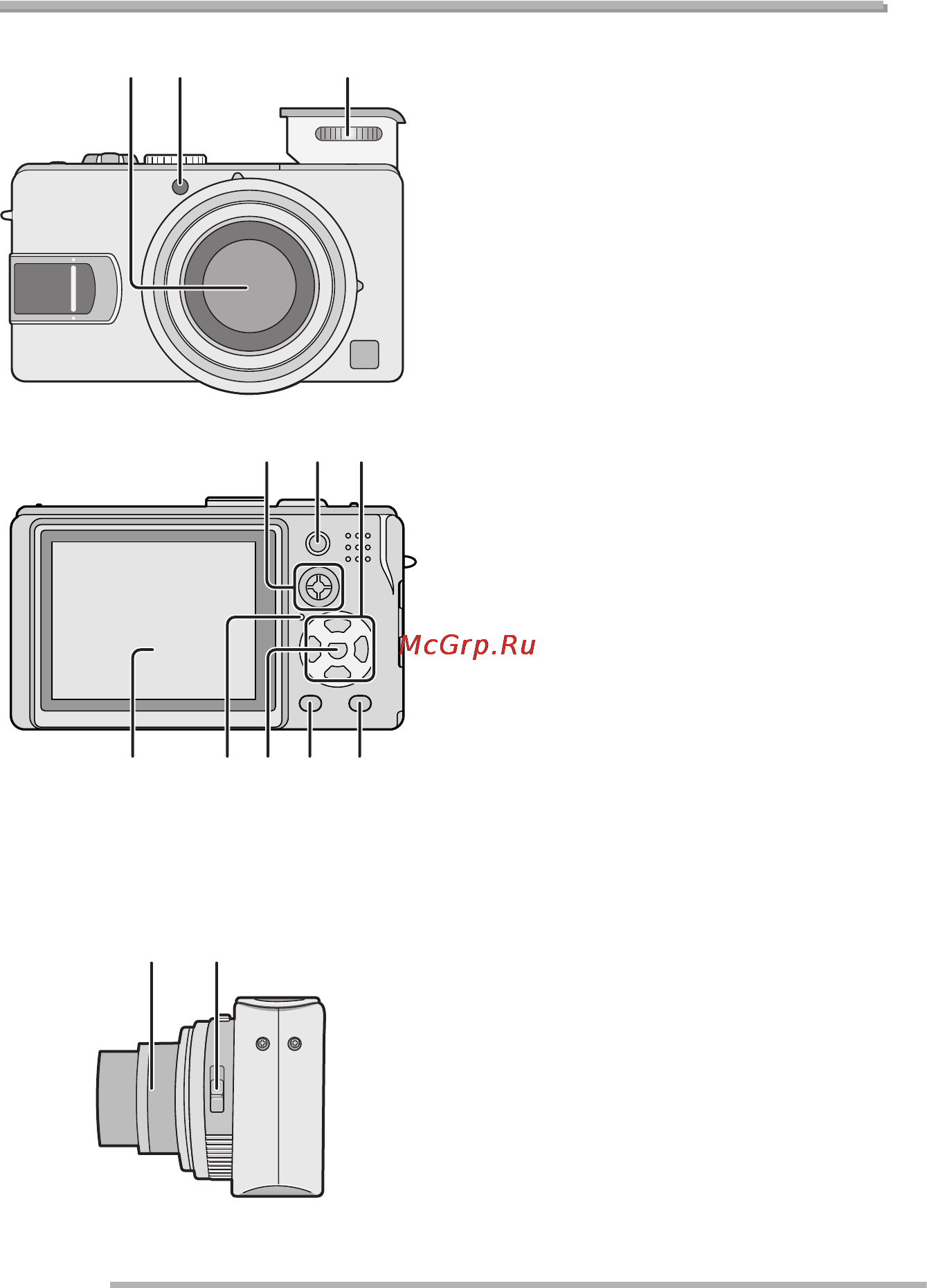 Panasonic LUMIX DMC-LX1SG [8/128] Названия составных частей