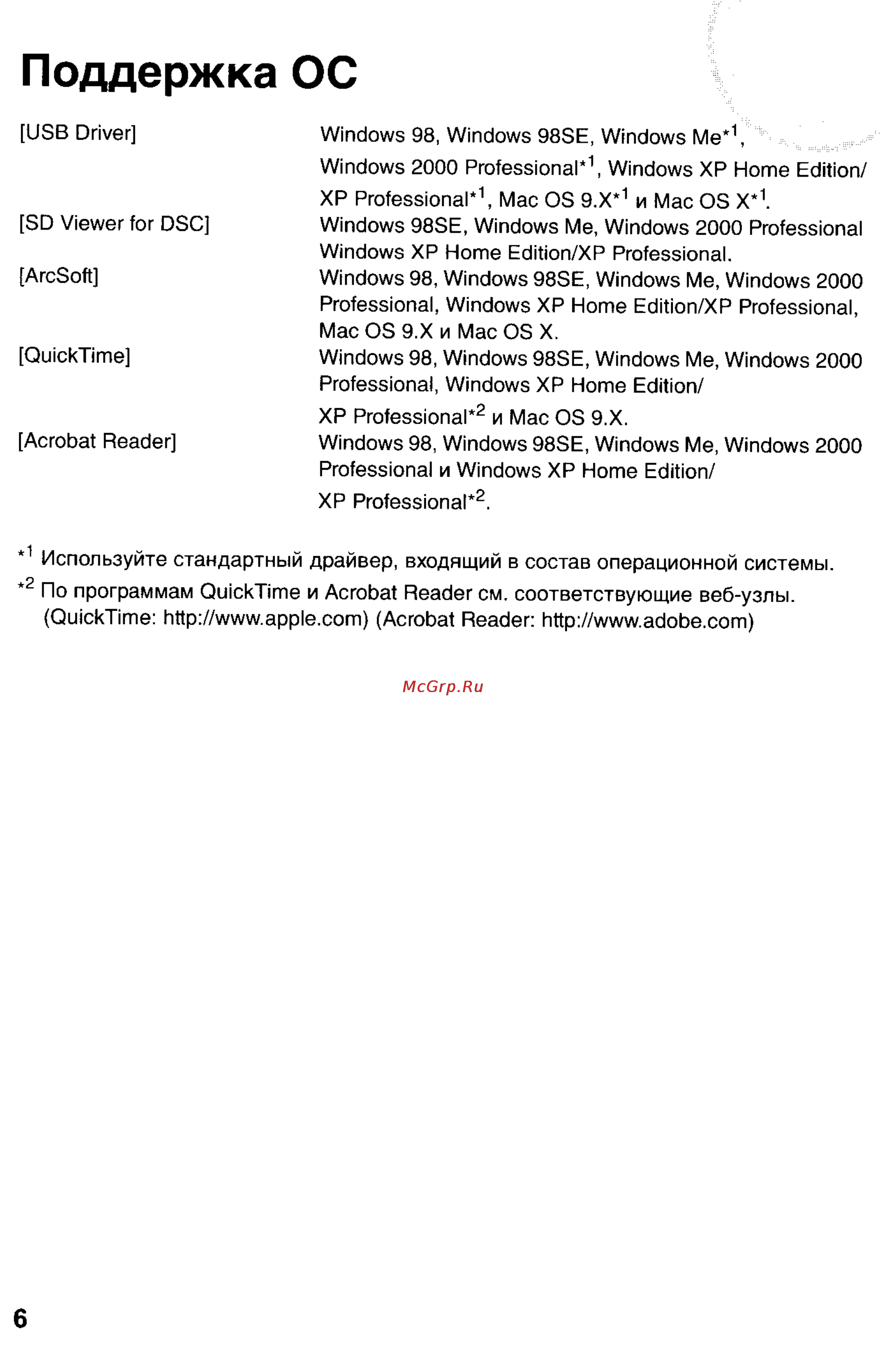 Panasonic DMC-LC33EN [102/146] Поддержка ос