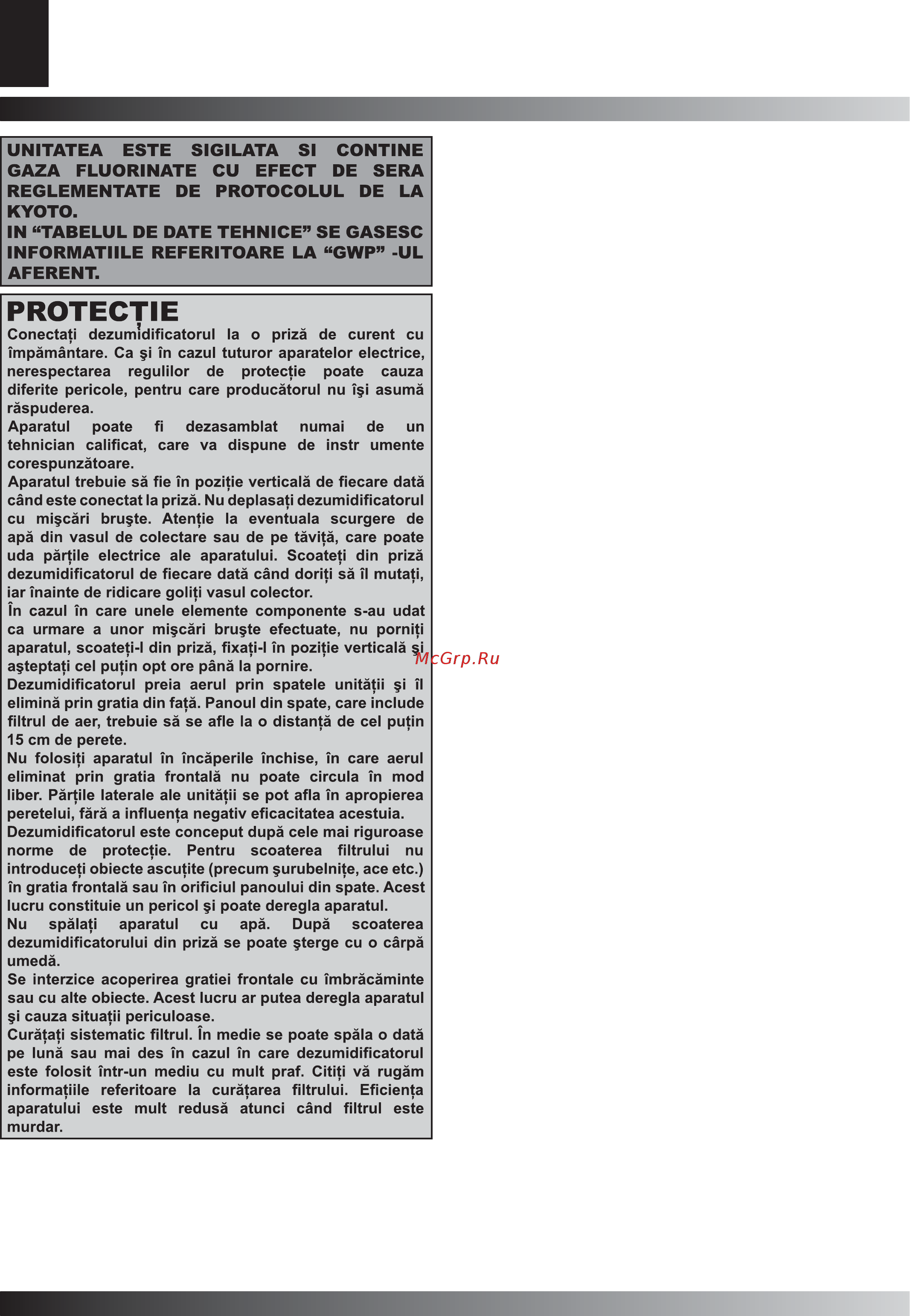 Master DH 26 [34/54] Descrierea aparatului