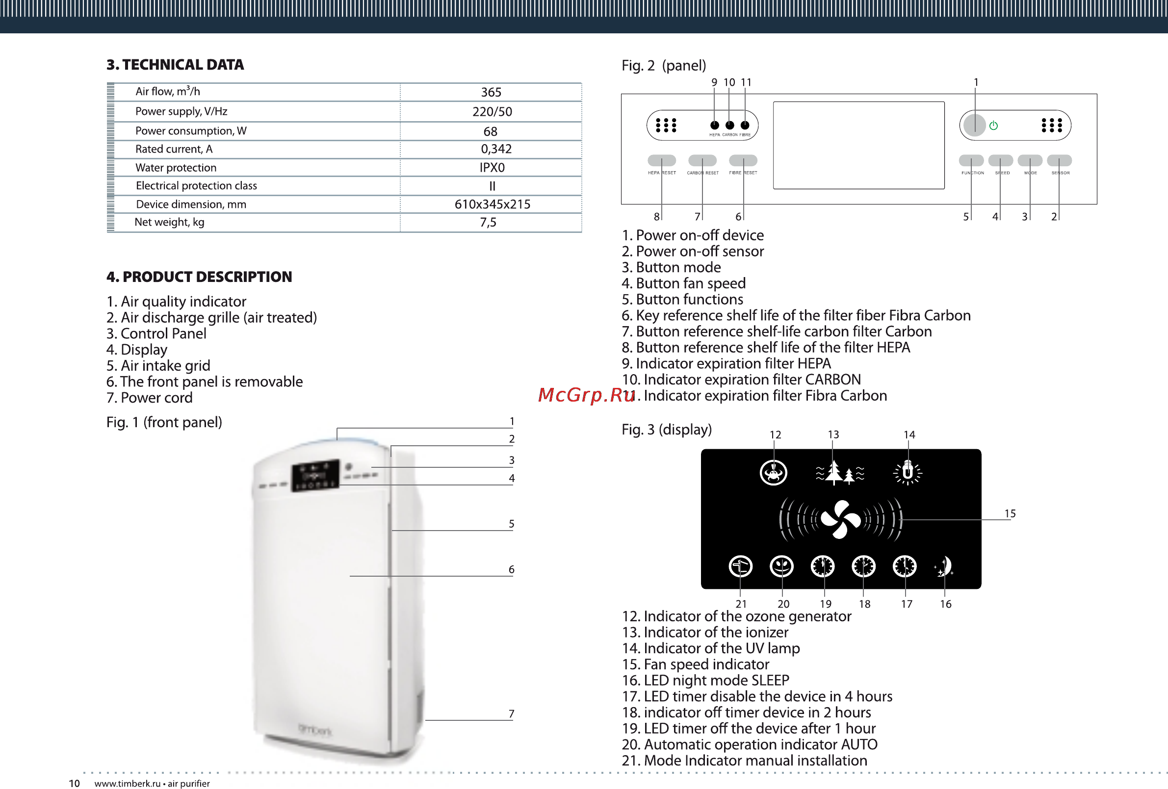 Timberk TAP FL300 MF [10/16] Page 10