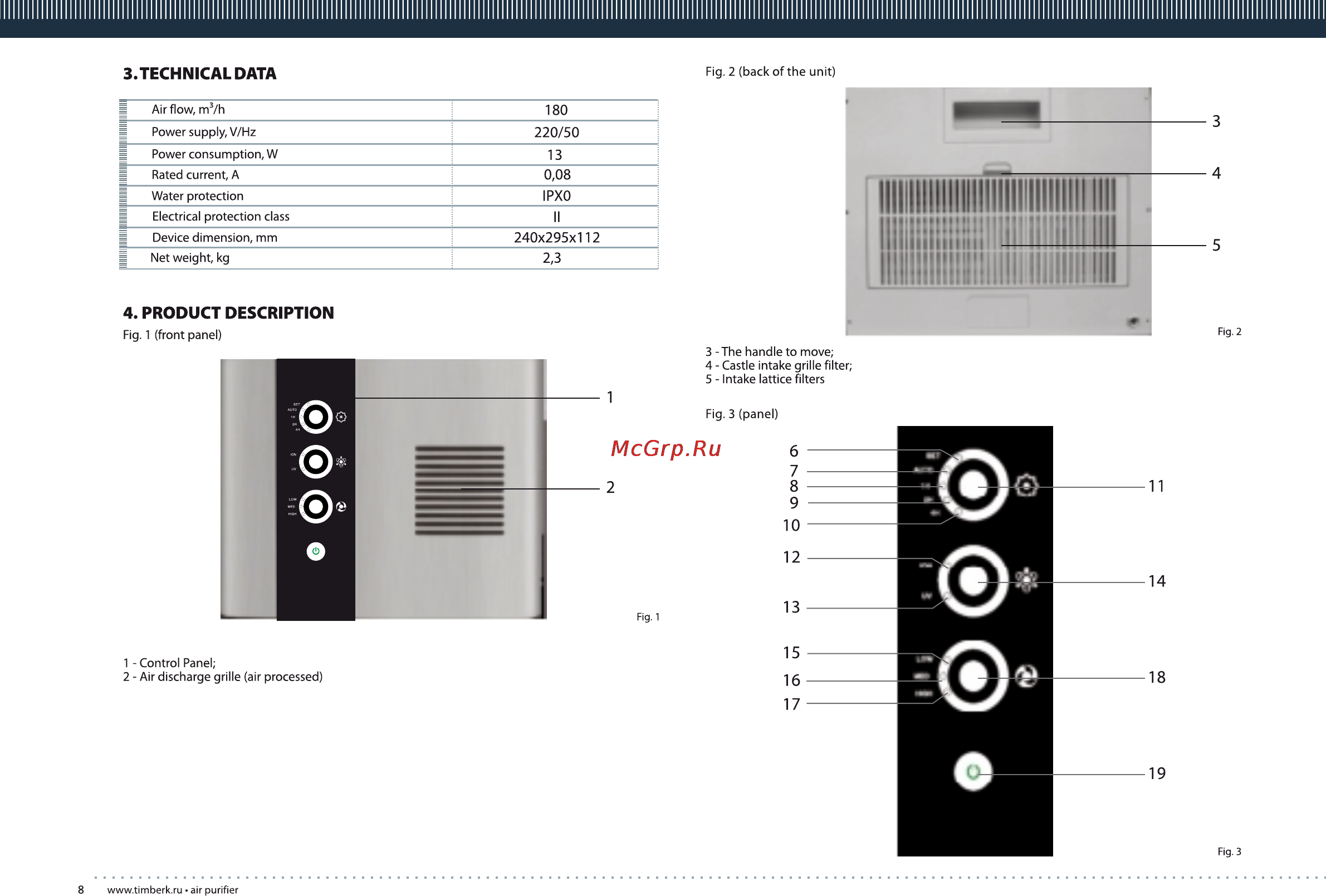 Timberk TAP FL100 MF [8/12] Page 8