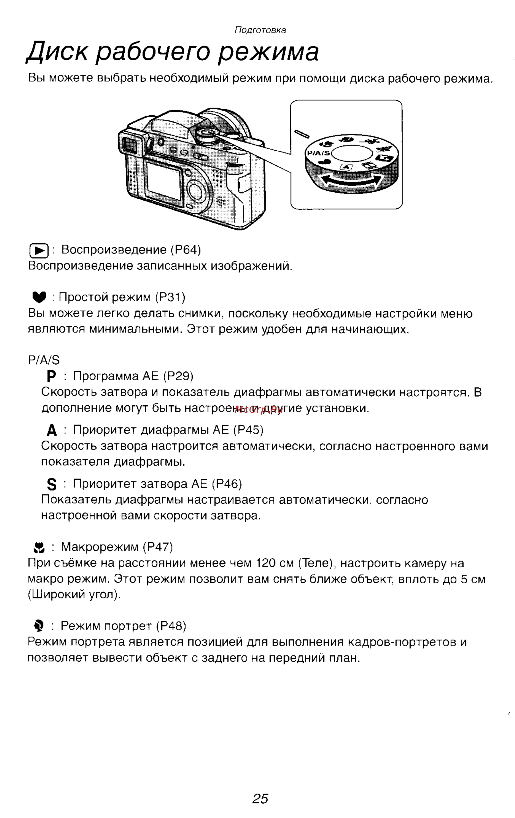 Panasonic DMC-FZ2EN [25/154] Диск рабочего режима