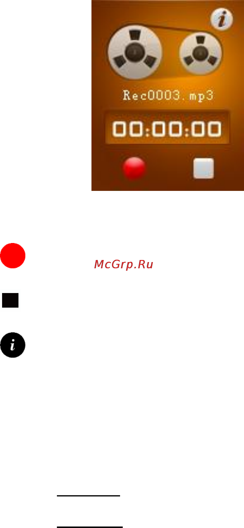 Explay M11 4ГБ Белый [17/25] Остановить и сохранить текущую запись