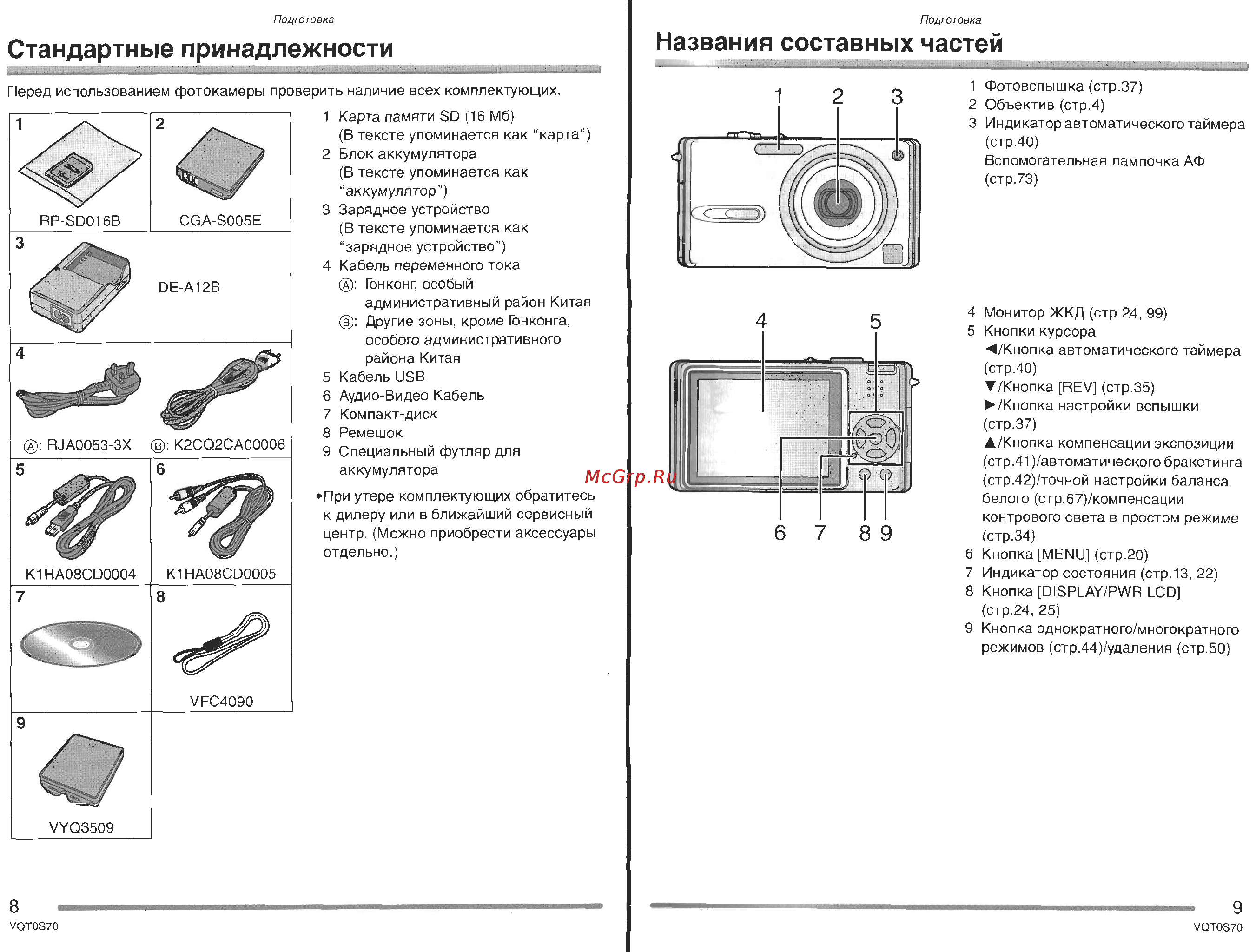 Panasonic DMC-FX9GC Инструкция по эксплуатации онлайн [5/57] 25366