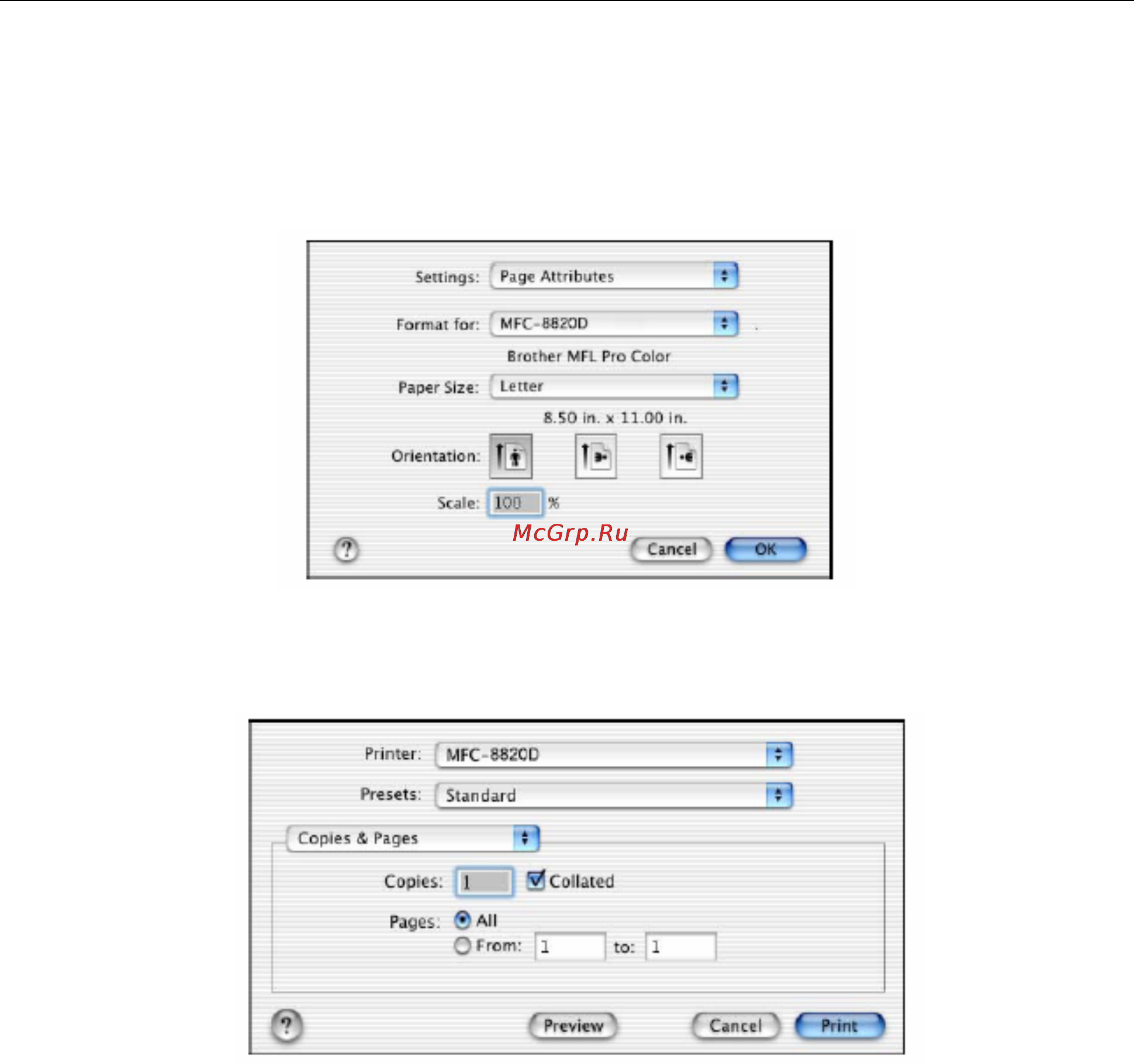 Brother DCP-8020 [184/274] Mac os x