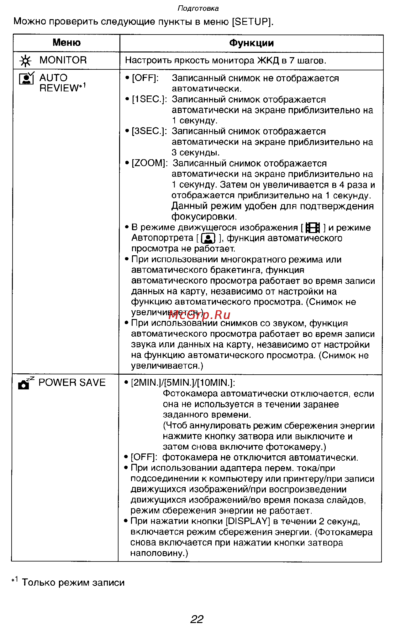 Panasonic LUMIX DMC-FX5SG Инструкция по эксплуатации онлайн [22/168] 33242