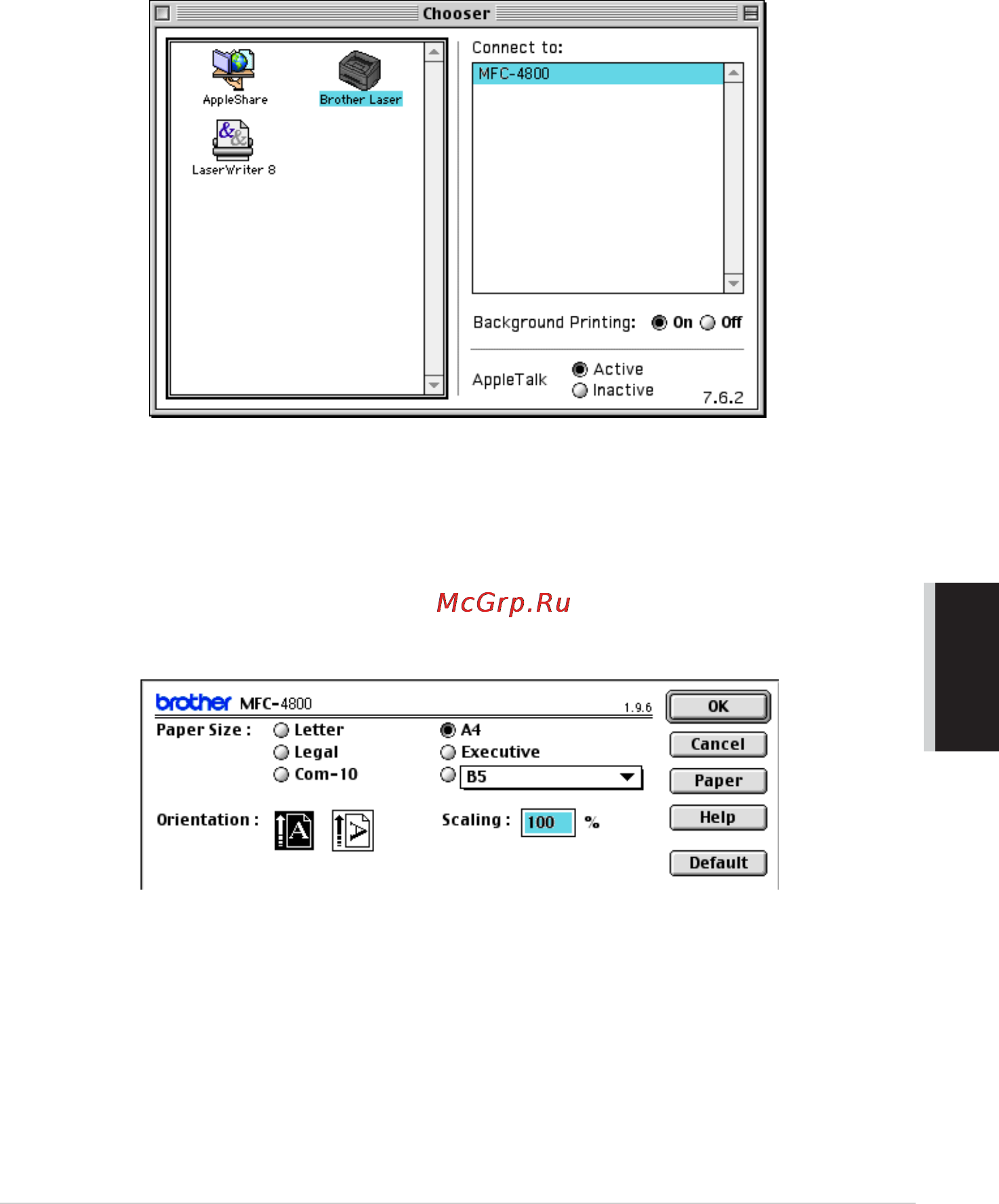Brother MFC-4800 [157/221] Macintos
