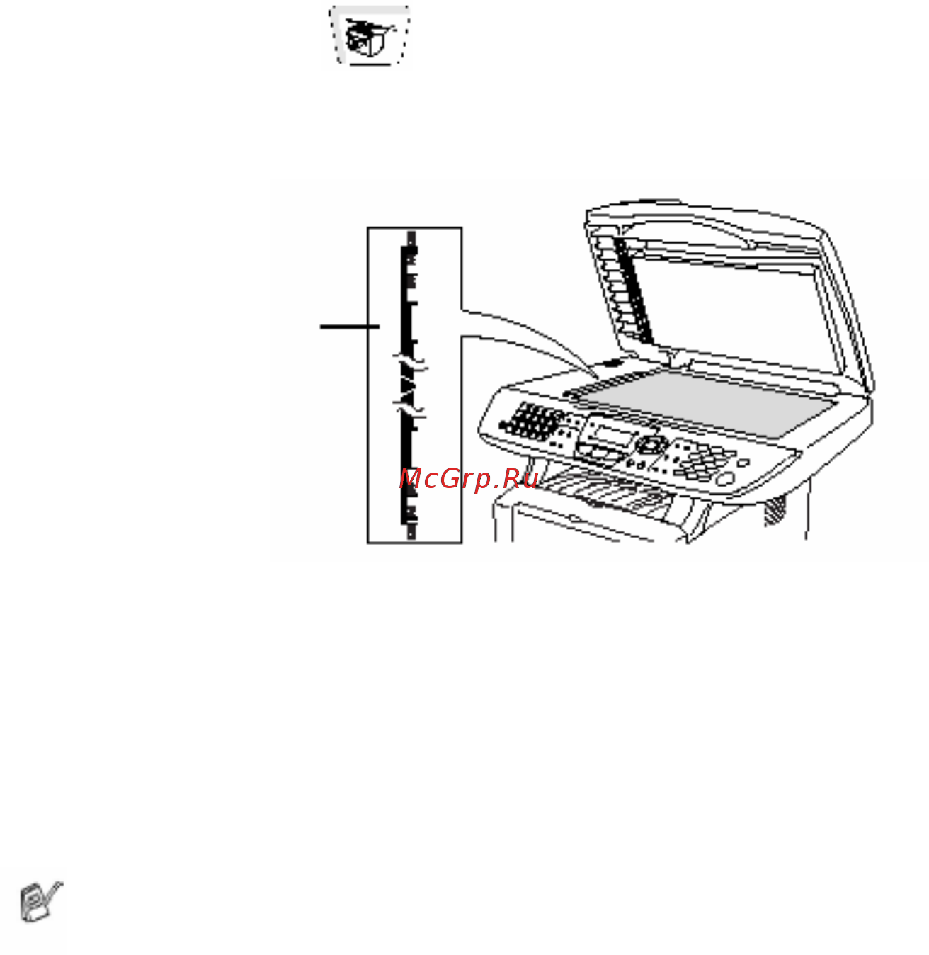 Brother MFC-8820D [145/427] Изготовление одиночной копии или нескольких копий документа со стекла сканирующего устройства