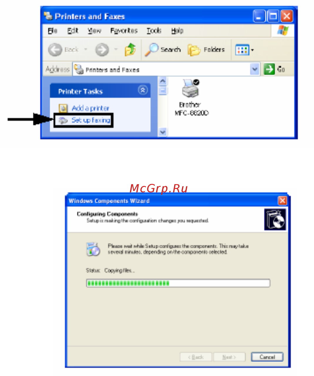 Brother MFC-8820D [302/427] Прием факса в компьютер только для window