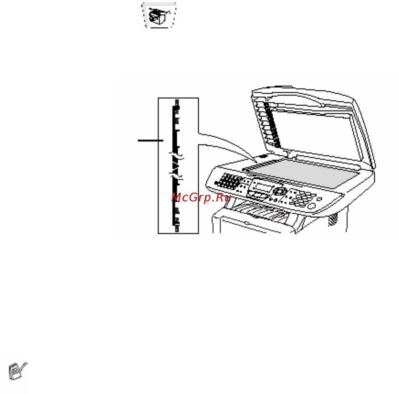 Brother MFC-8840D/DN [145/428] Изготовление одиночной копии или нескольких копий документа со стекла сканирующего устройства