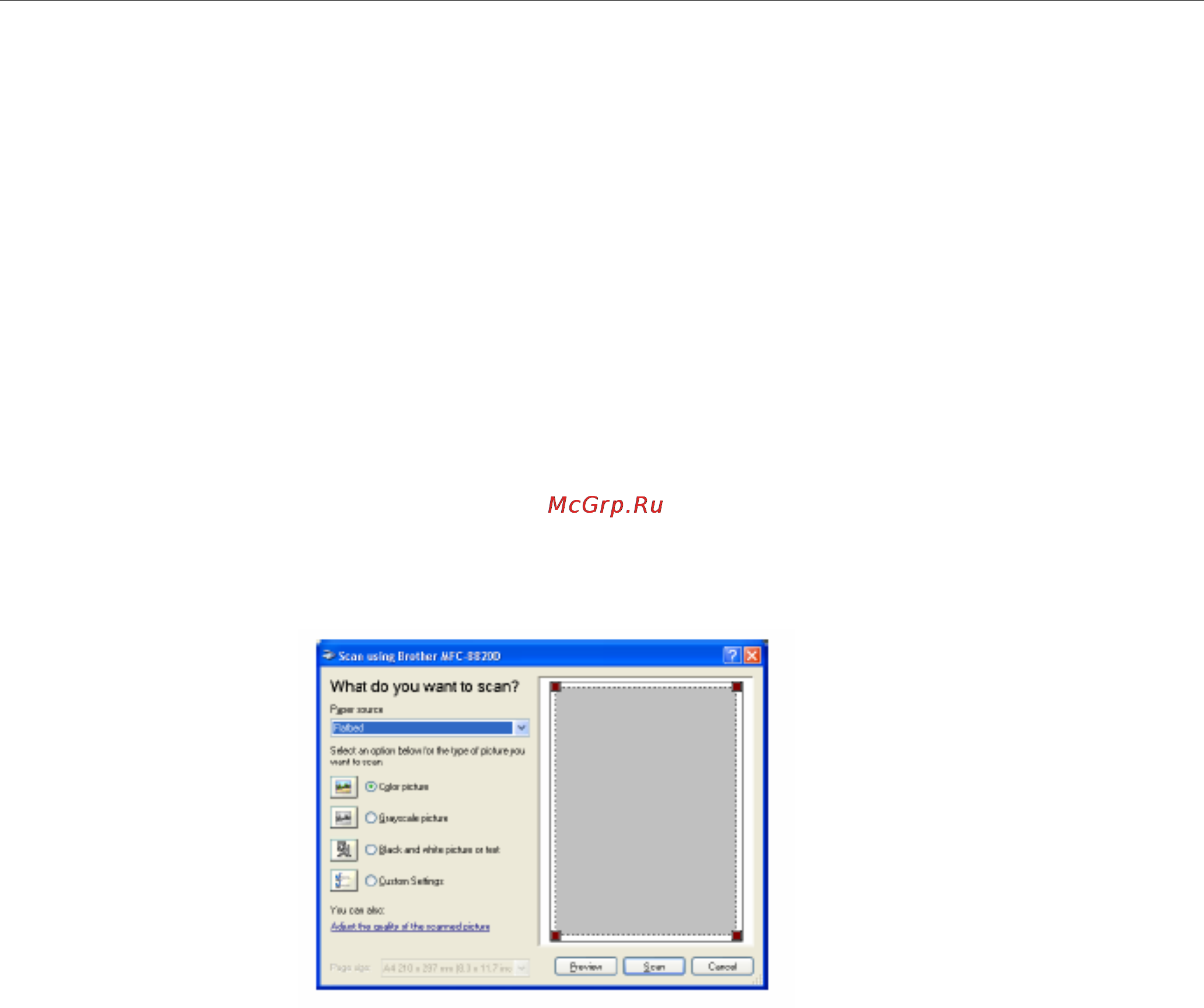 Brother MFC-8440 [212/428] Сканирование документа только для window