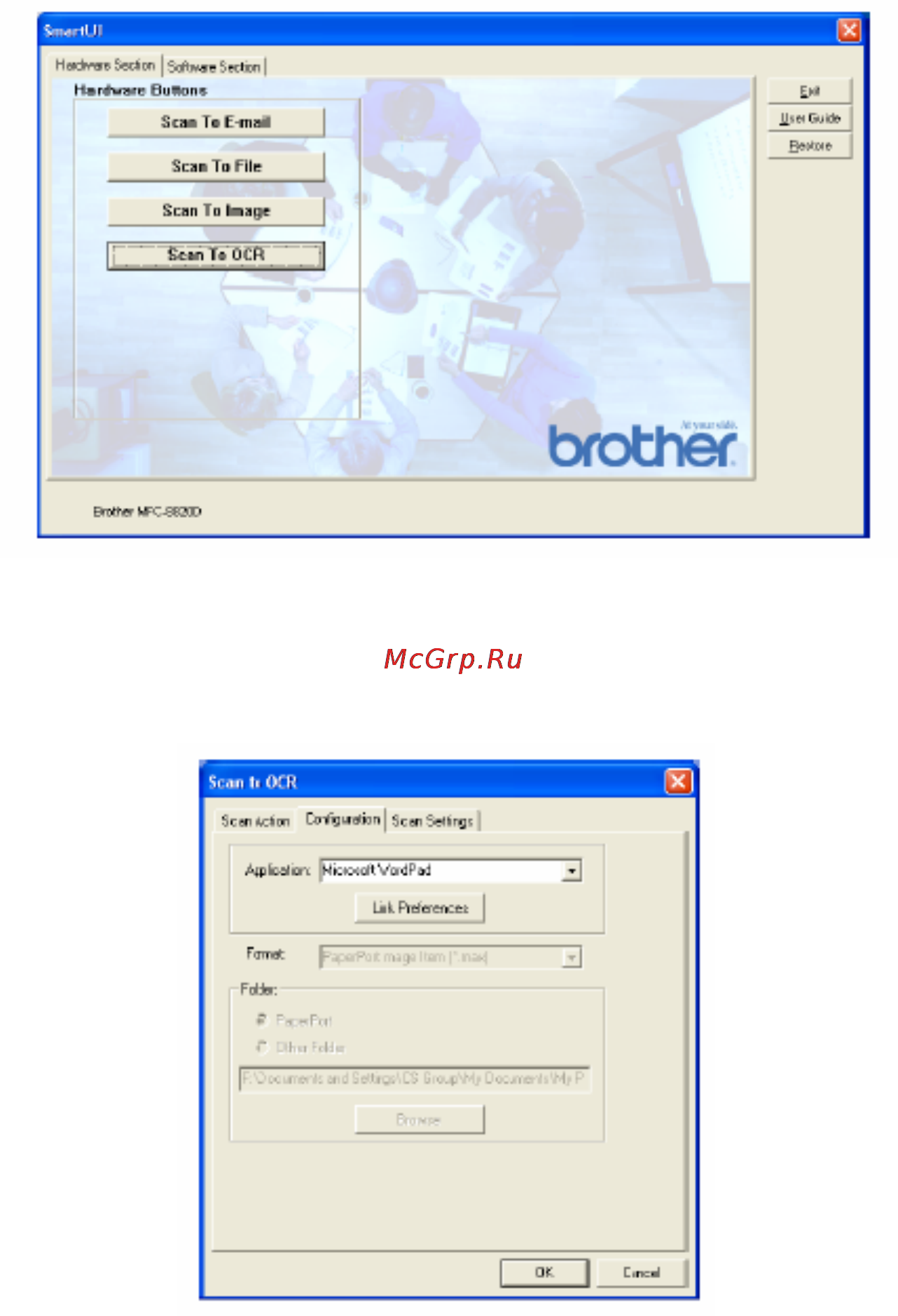 Brother MFC-8840D/DN [255/428] Сканирование в программное приложение ocr