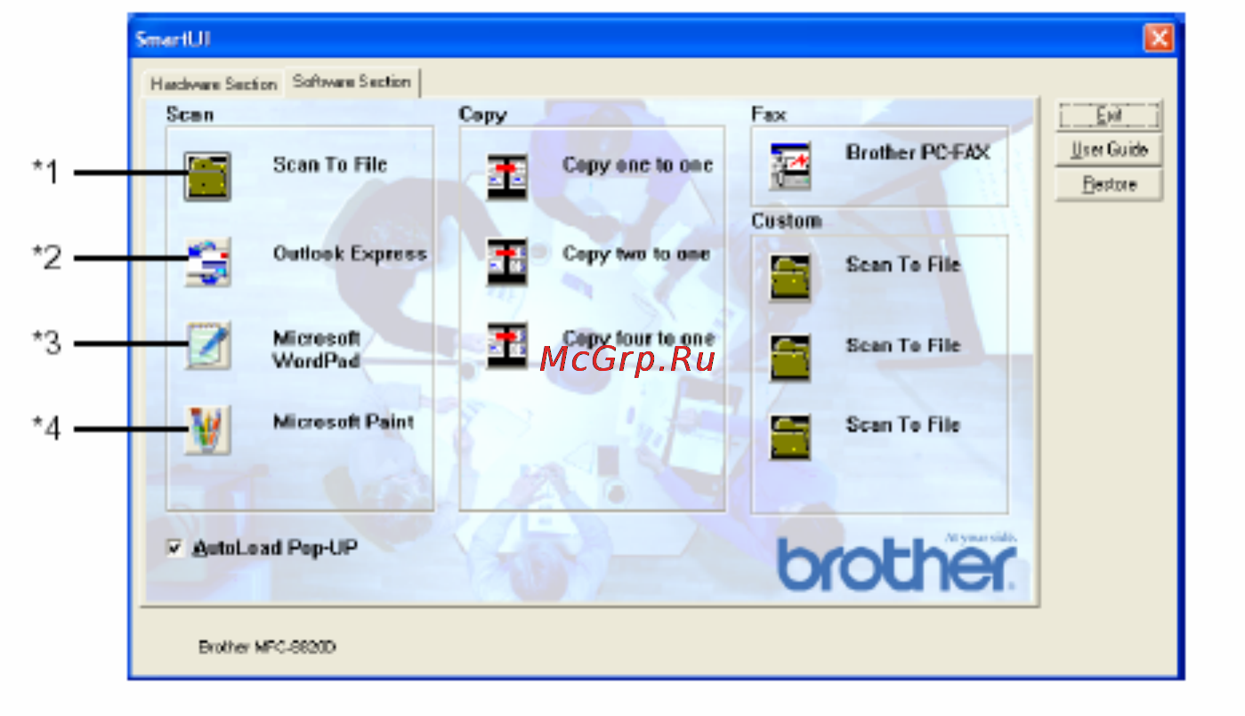 Brother MFC-8840D/DN [257/428] Секция программного обеспечения
