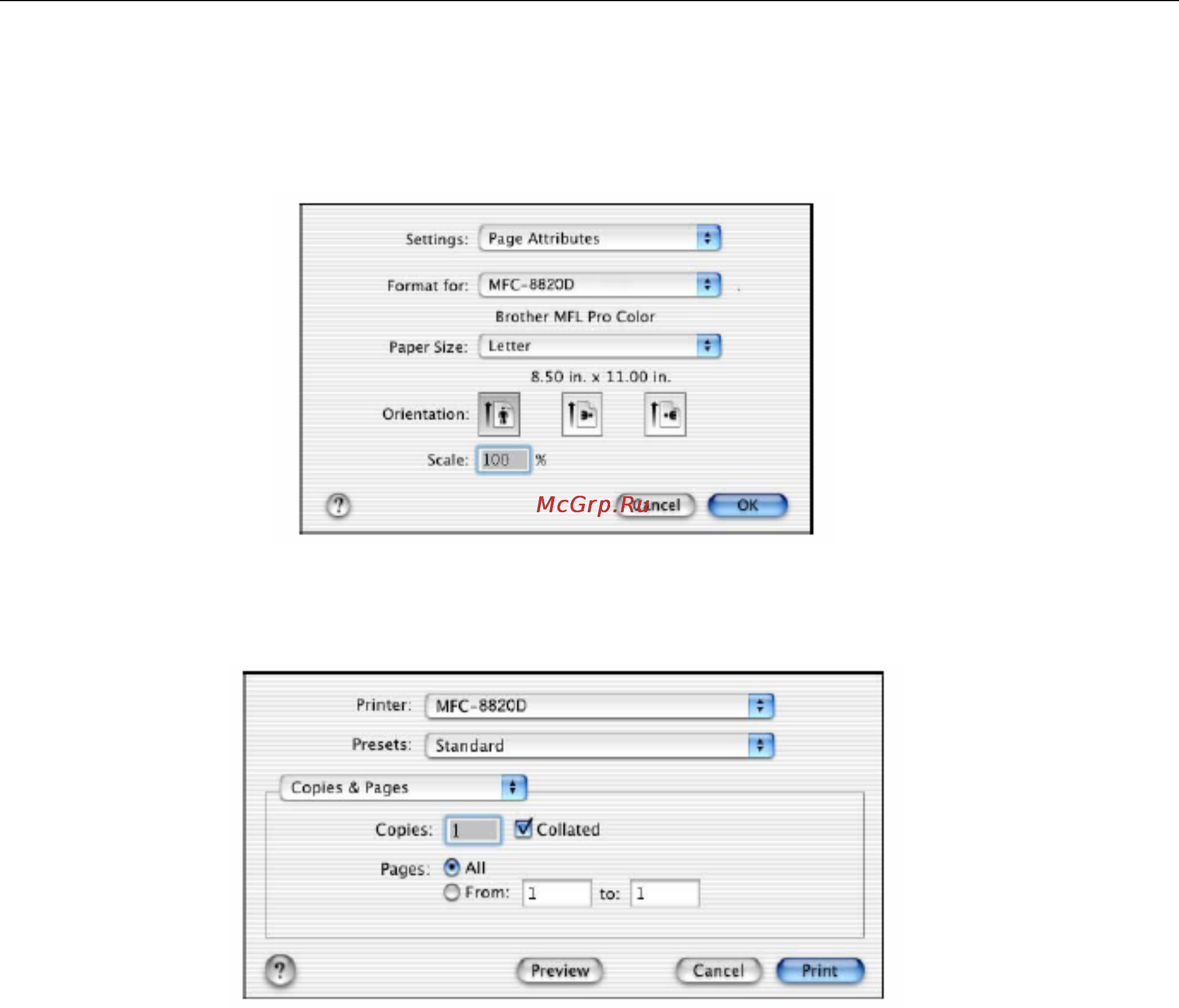 Brother MFC-8840D/DN [312/428] Mac os x
