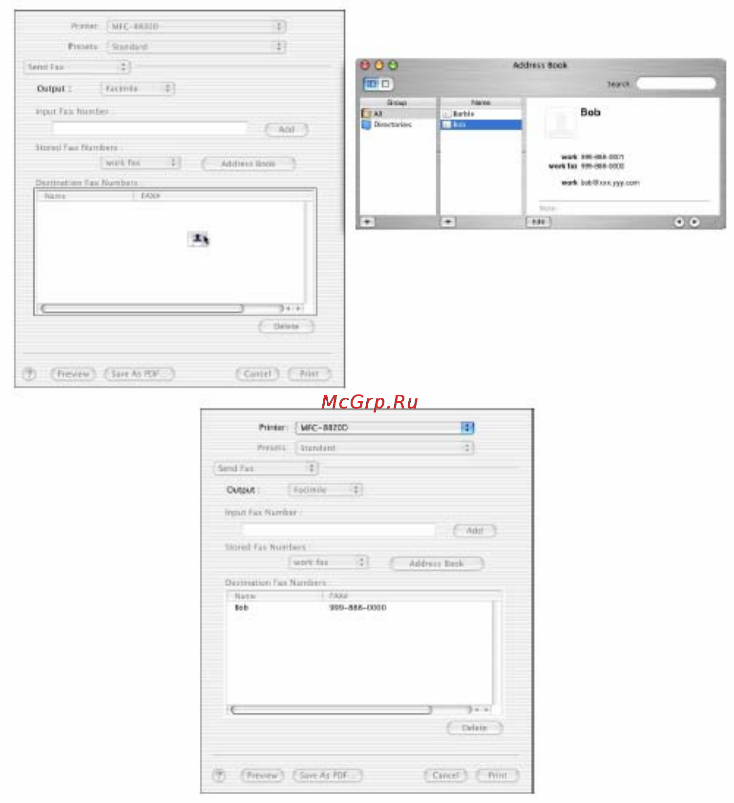 Brother MFC-8840D/DN [326/428] Os x 1