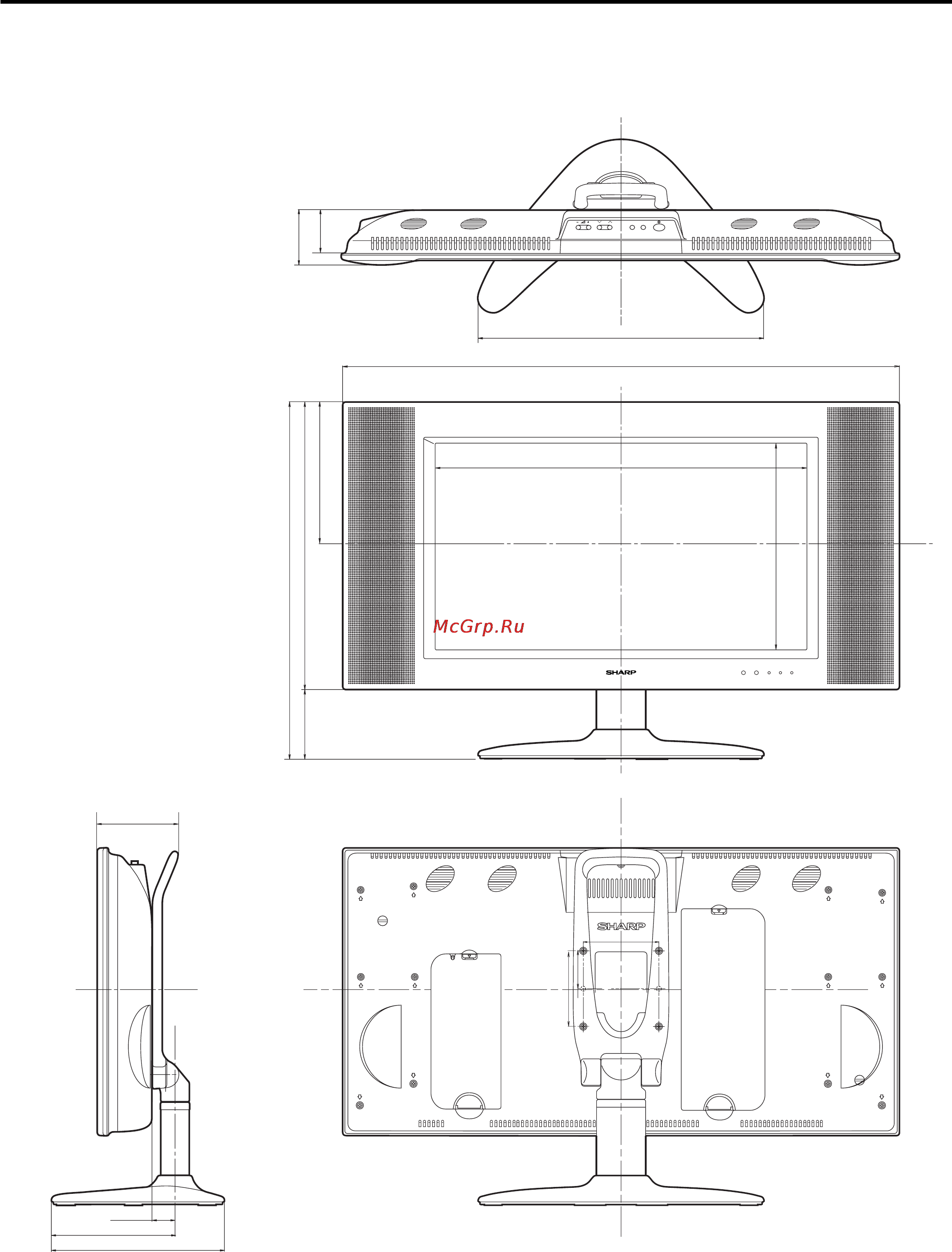 Sharp LC-22SV2E [46/48] Единицы измерения мм