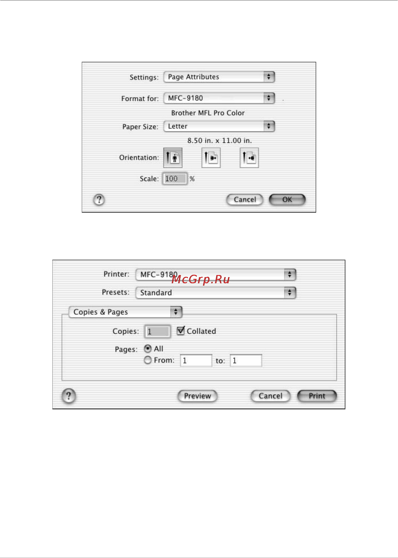 Brother MFC-9180 [168/231] Macintos