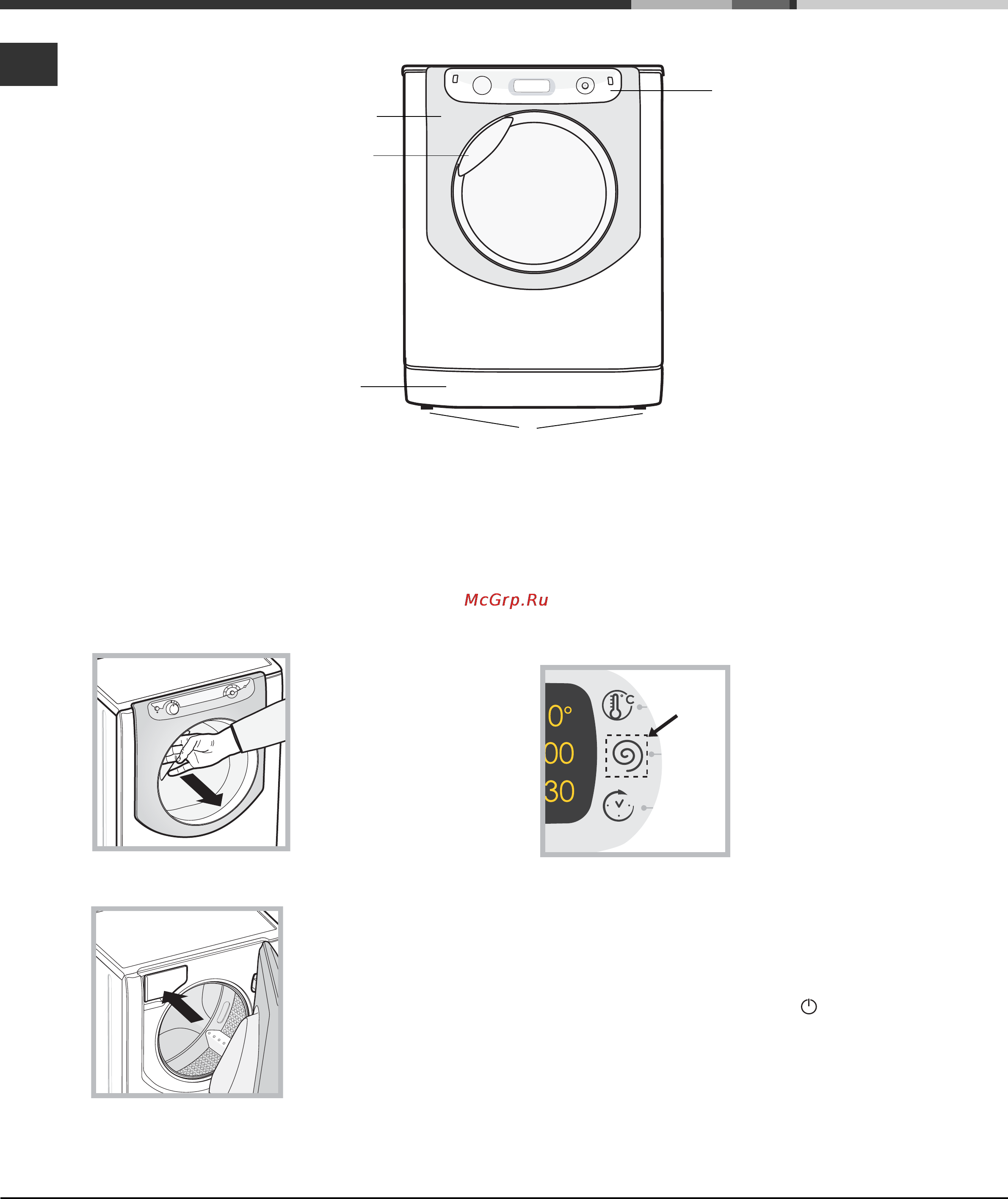 Ariston Aqualtis AQLF9D 69 U [4/16] Панель управления люк