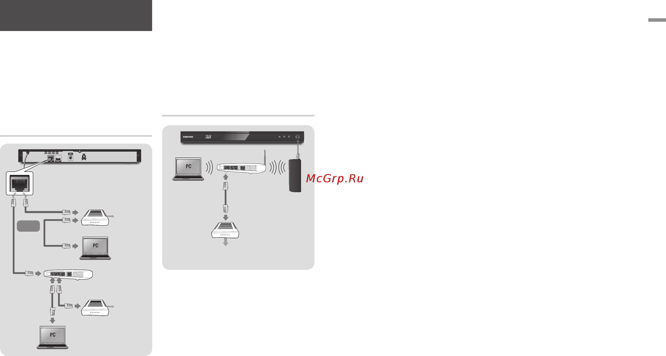 Samsung BD-E5500 [85/108] Желілік маршрутизаторға жалғау