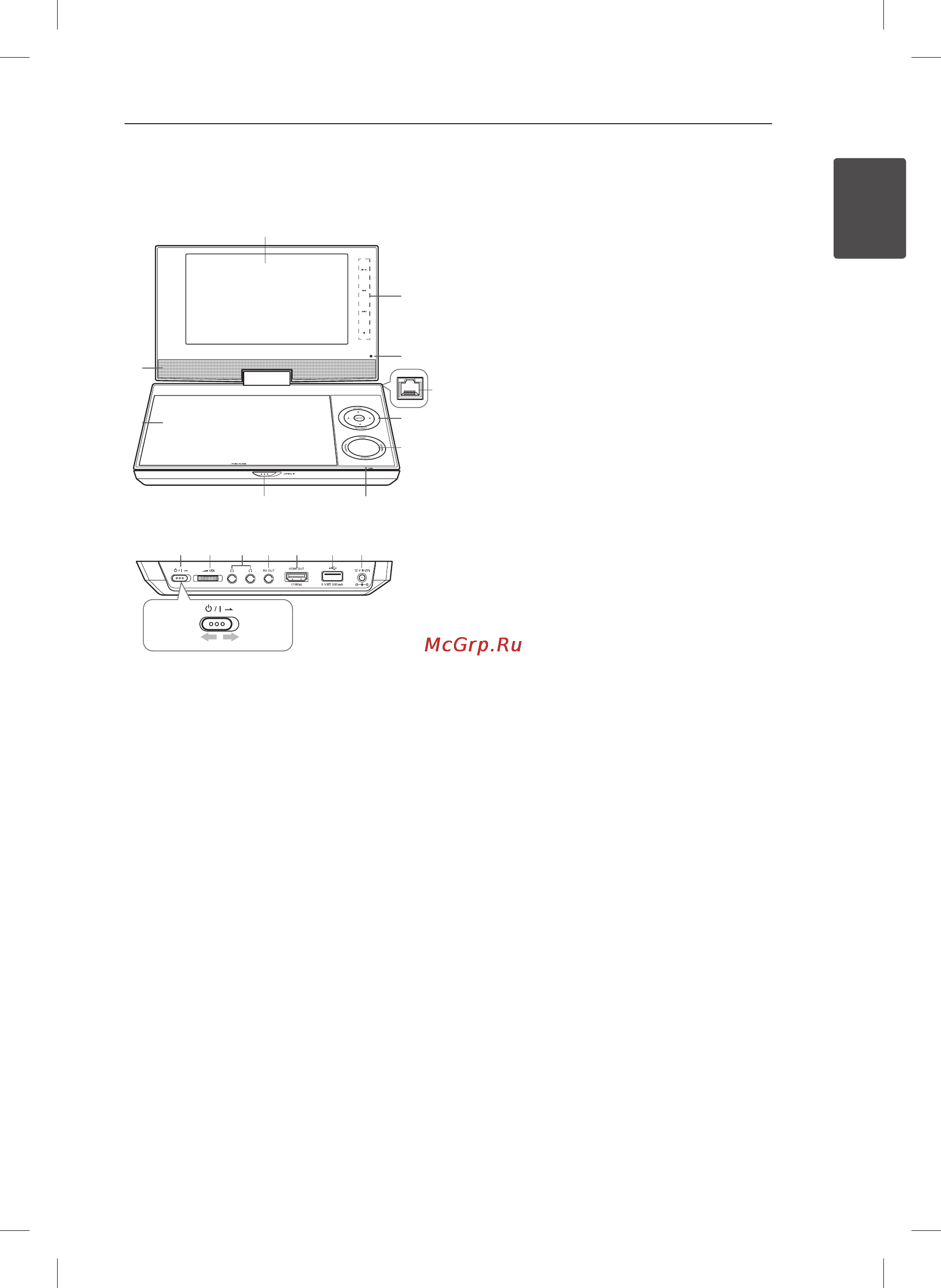 LG BP690B [13/54] Главное устройство