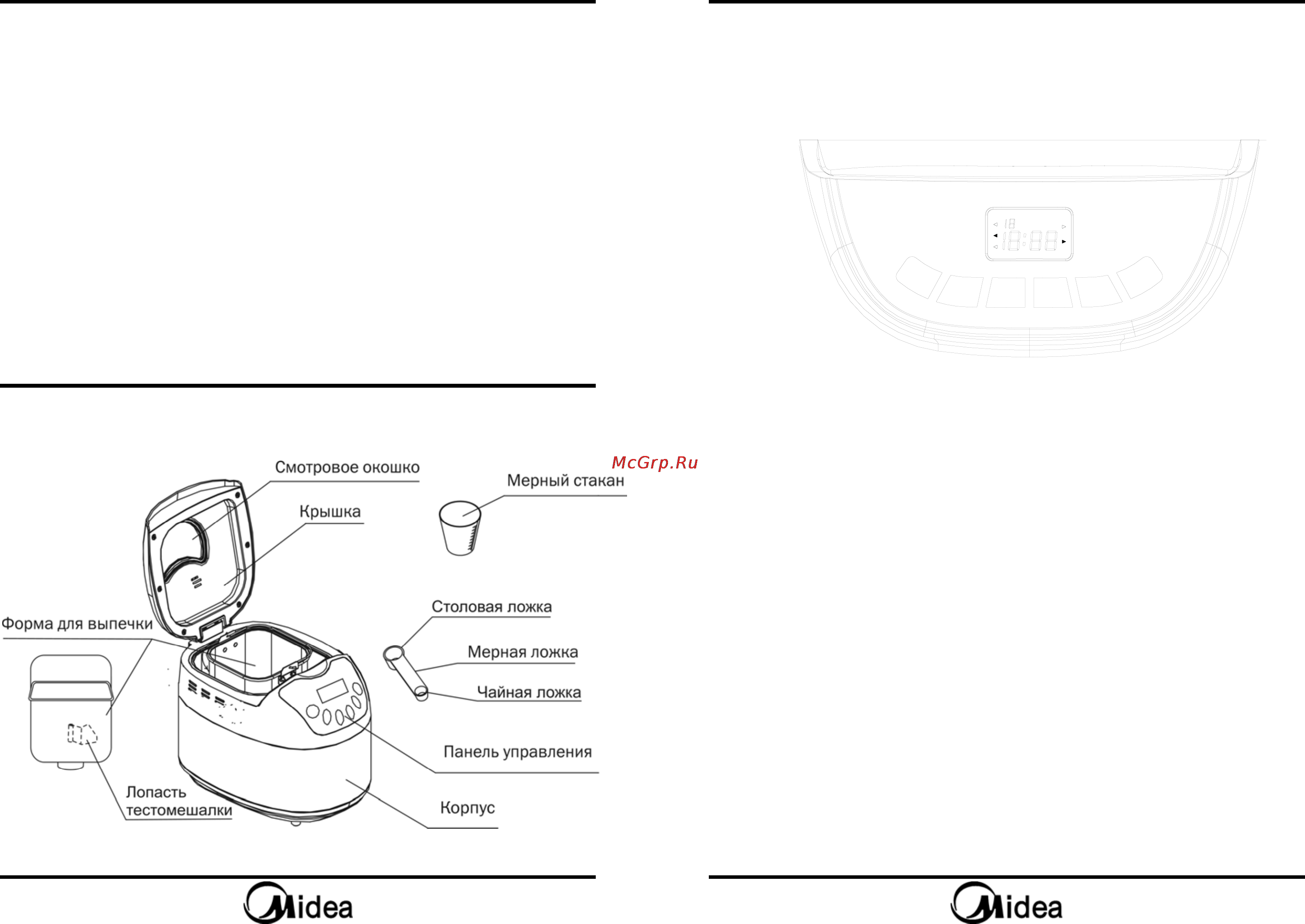 Midea AHS20AC-S [4/14] Панель управления
