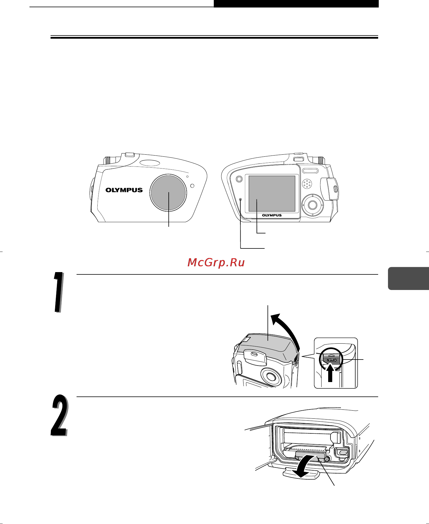 Olympus Stylus Verve [17/27] Установка карты памяти