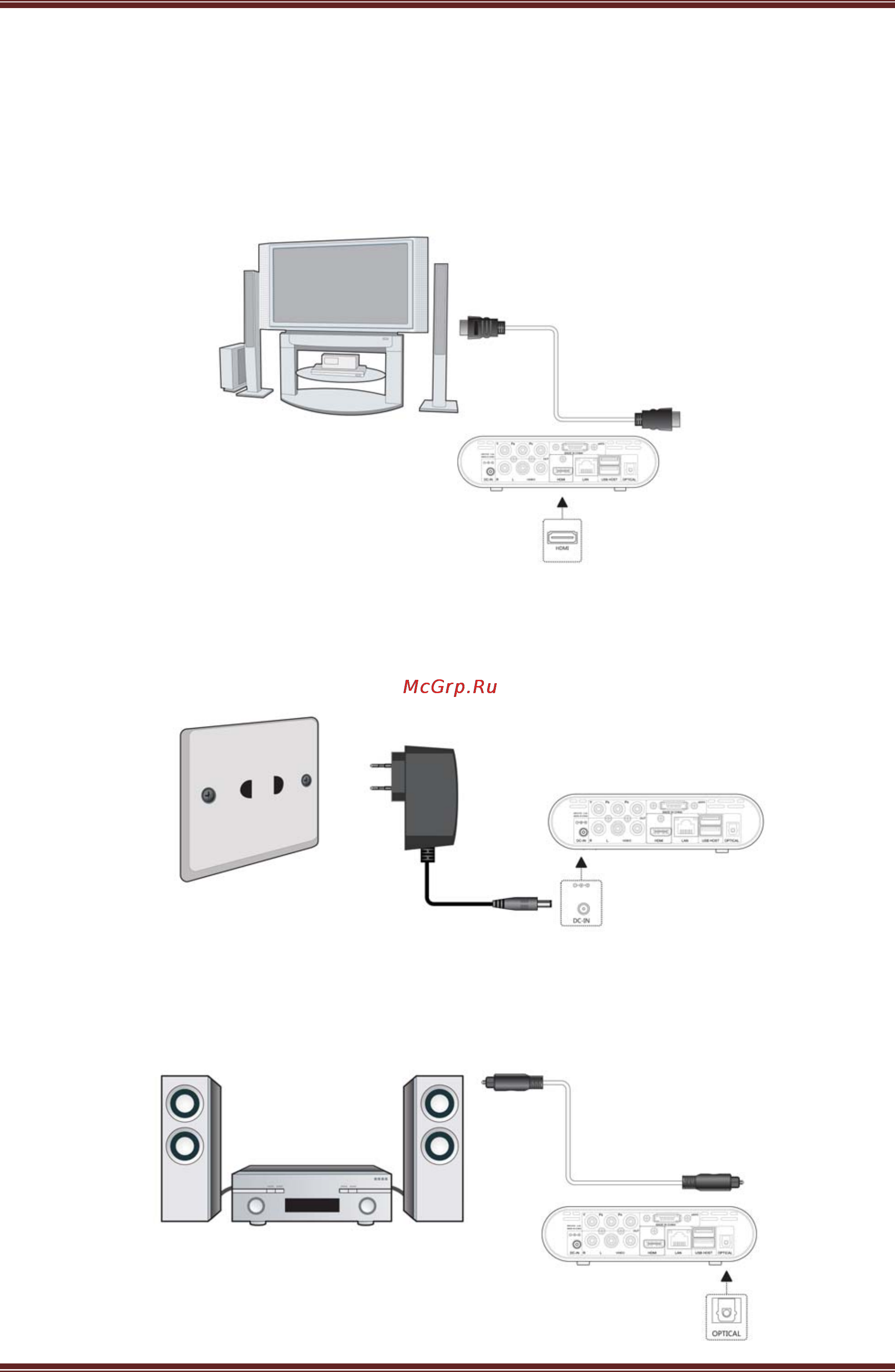 Iconbit XDS73D [9/33] Подключение к телевизору
