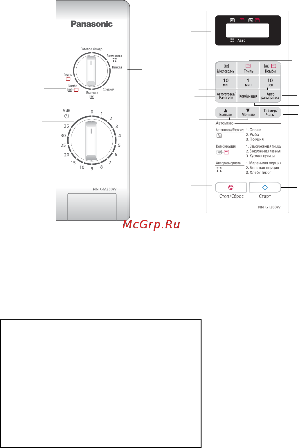 Panasonic NN-GM230 [82/109] Nn gt260