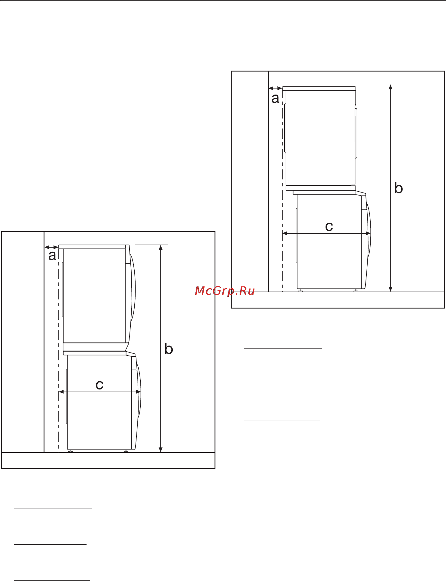 Miele W 6746 WPS [60/80] Óñòàíîâêà ñòèðàëüíîé è ñóøèëüíîé ìàøèí â êîëîííó 60