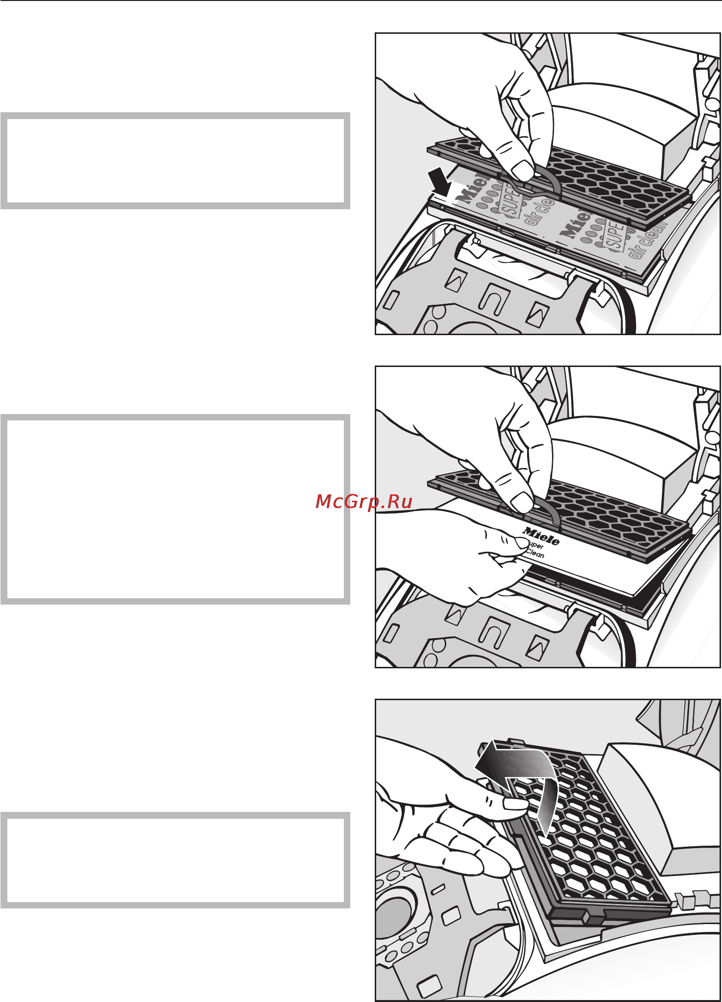 Miele S 4212 Graphite [25/44] Как заменить фильтр выходящего воздуха super air clean