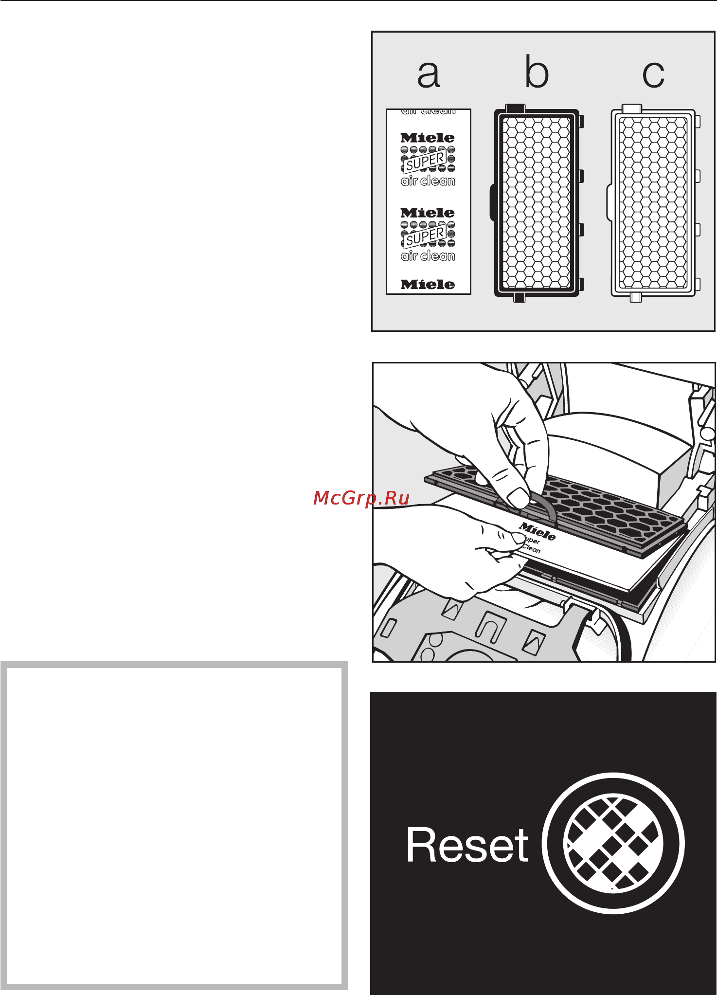 Miele S 5281 Graphite/Grey [28/44] Техобслуживание