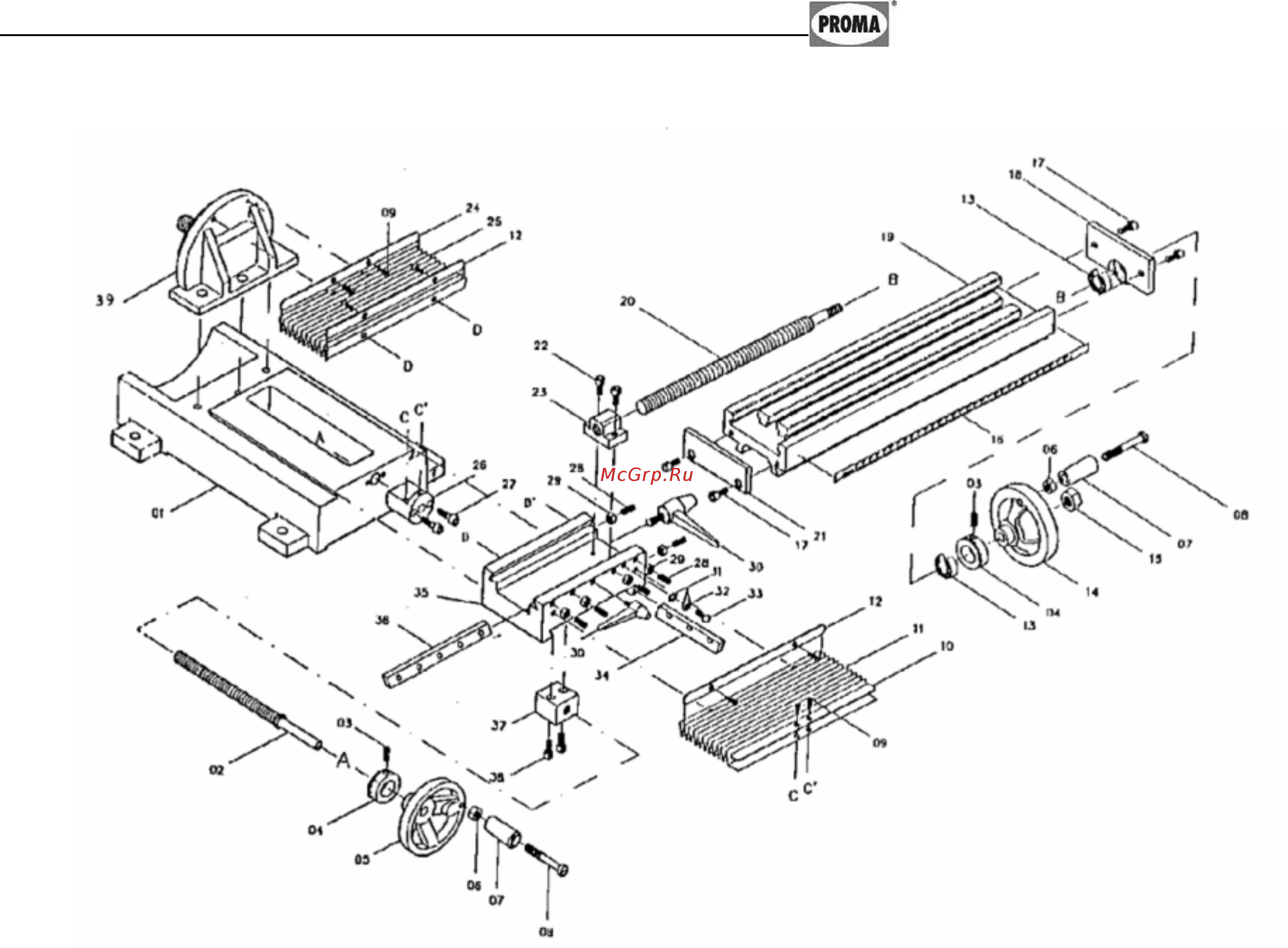 Proma FPX-25 E 25951000 [19/37] Схемы узлов и деталей станка