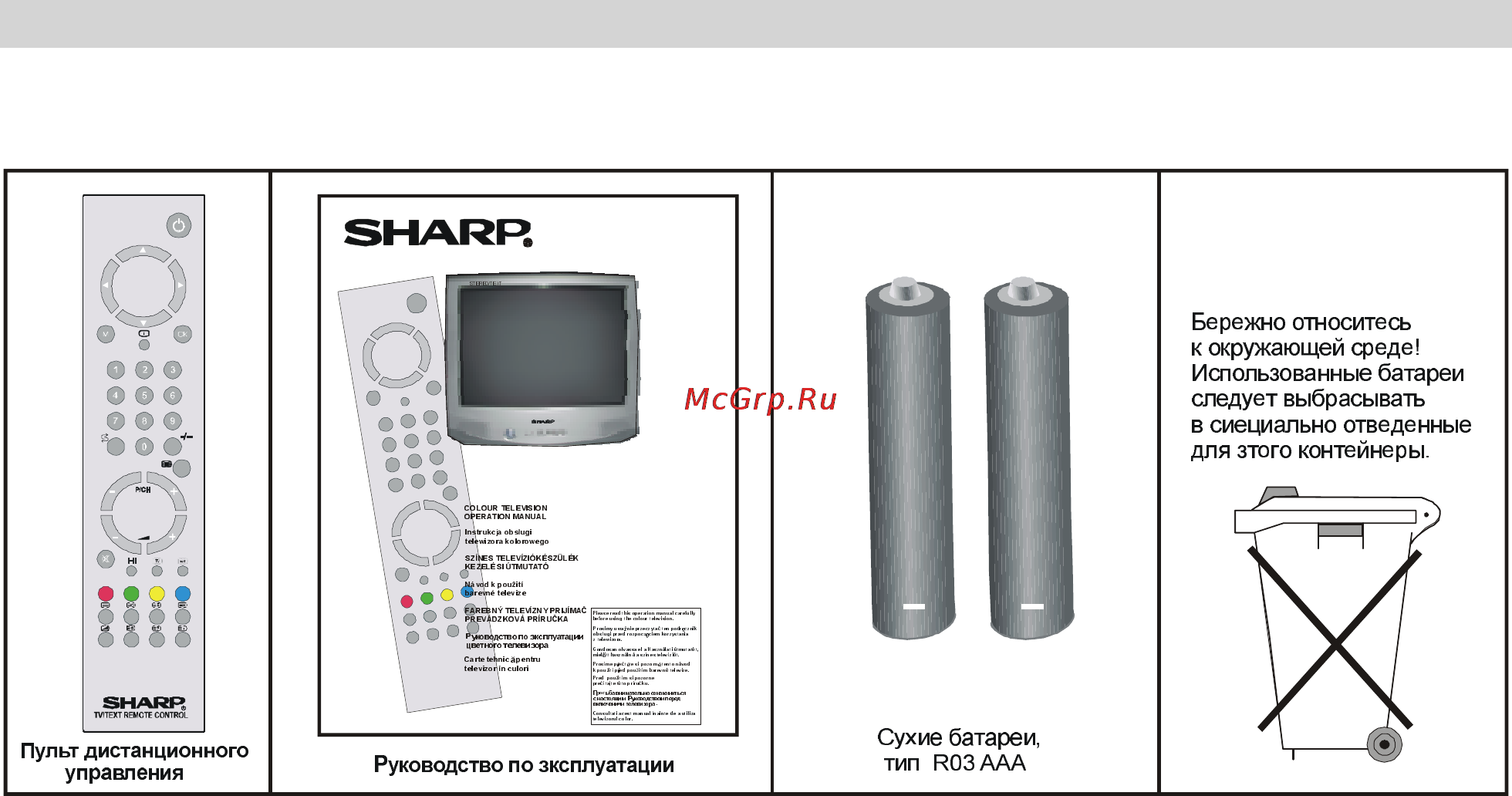Sharp 21LS-90C [5/28] Поставляемые принадлежности