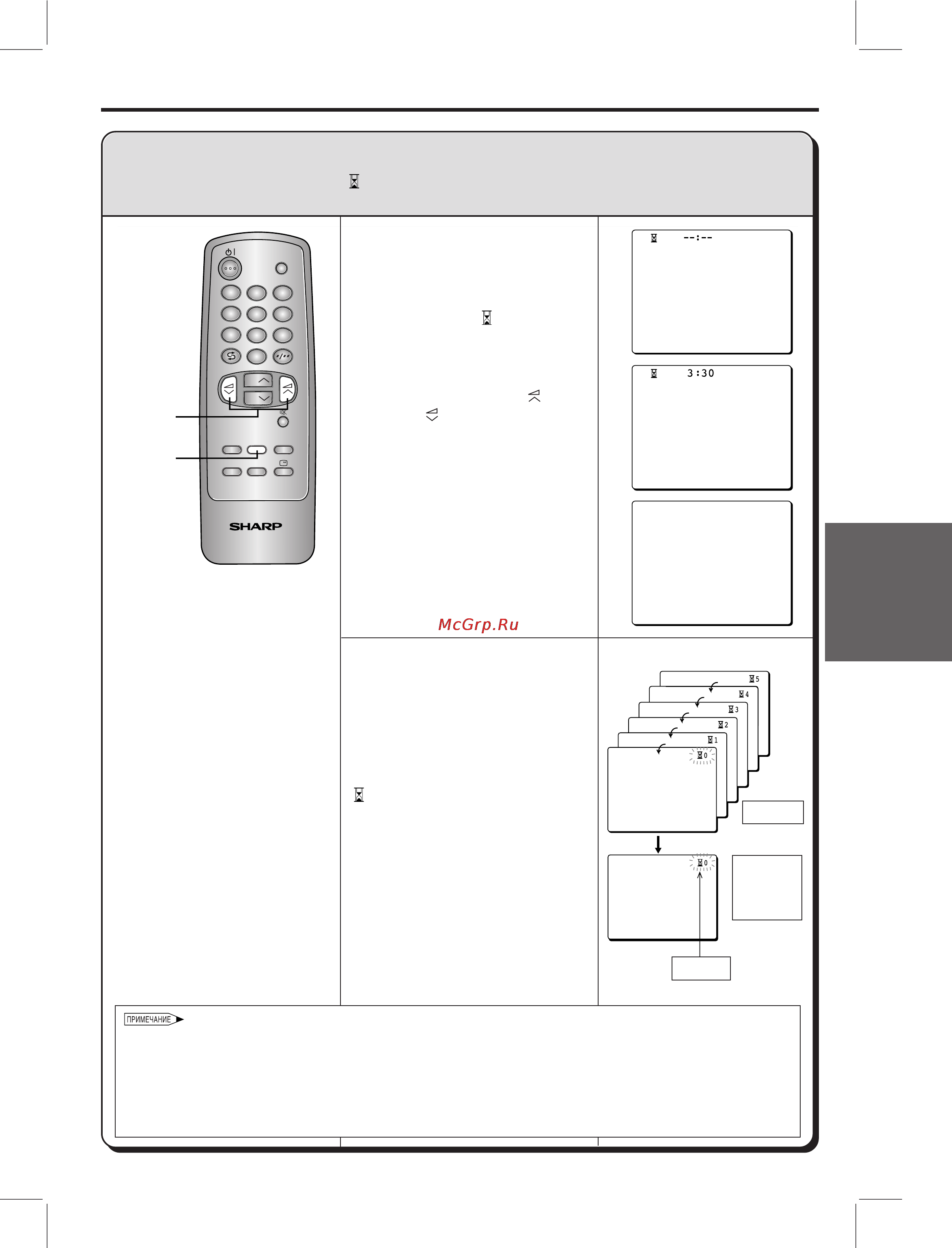 Sharp 20D2-S [13/23] Рeжимы paбoты тaймepa