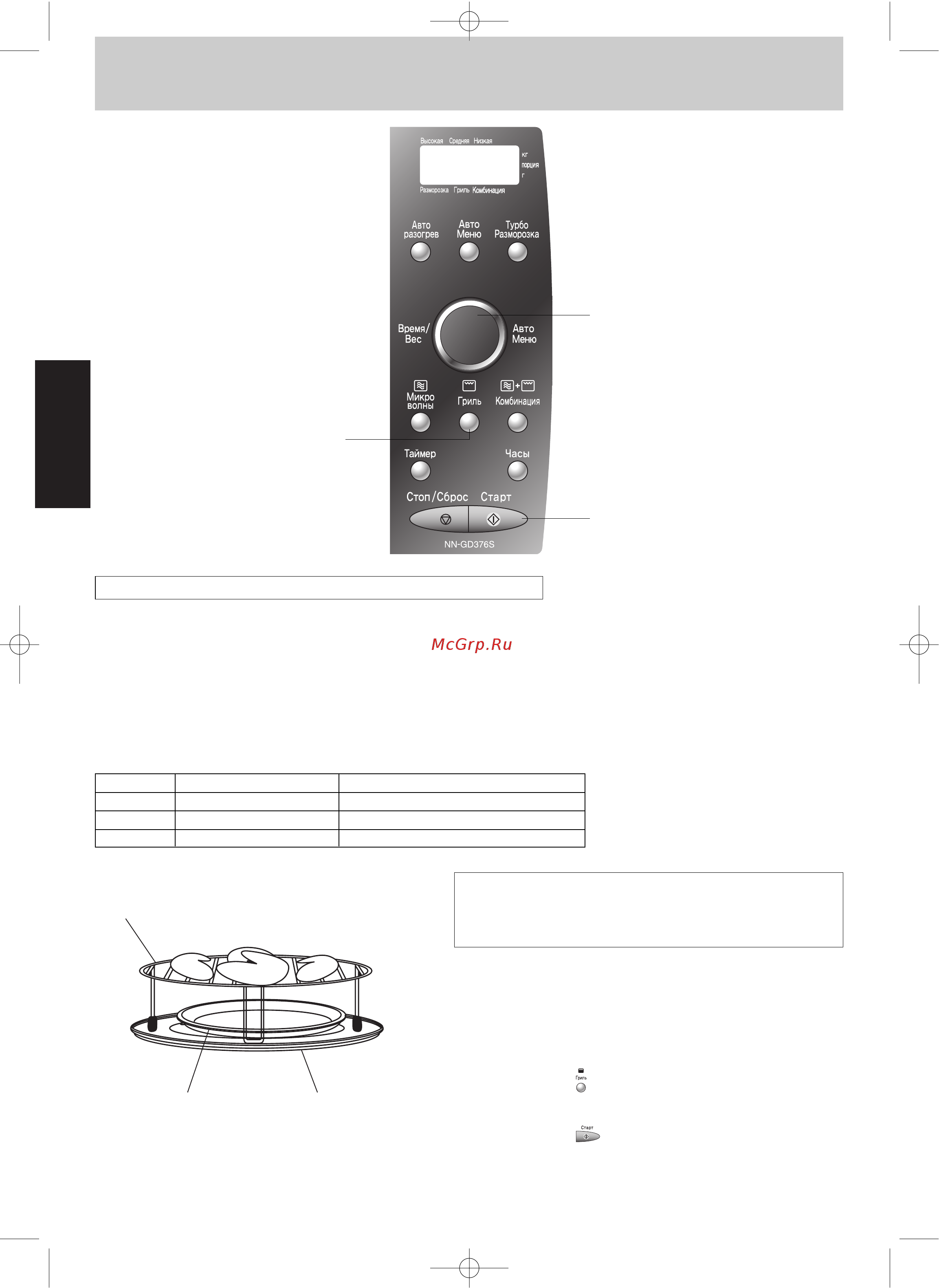 Panasonic NN-GD376 [10/40] Pуcckий