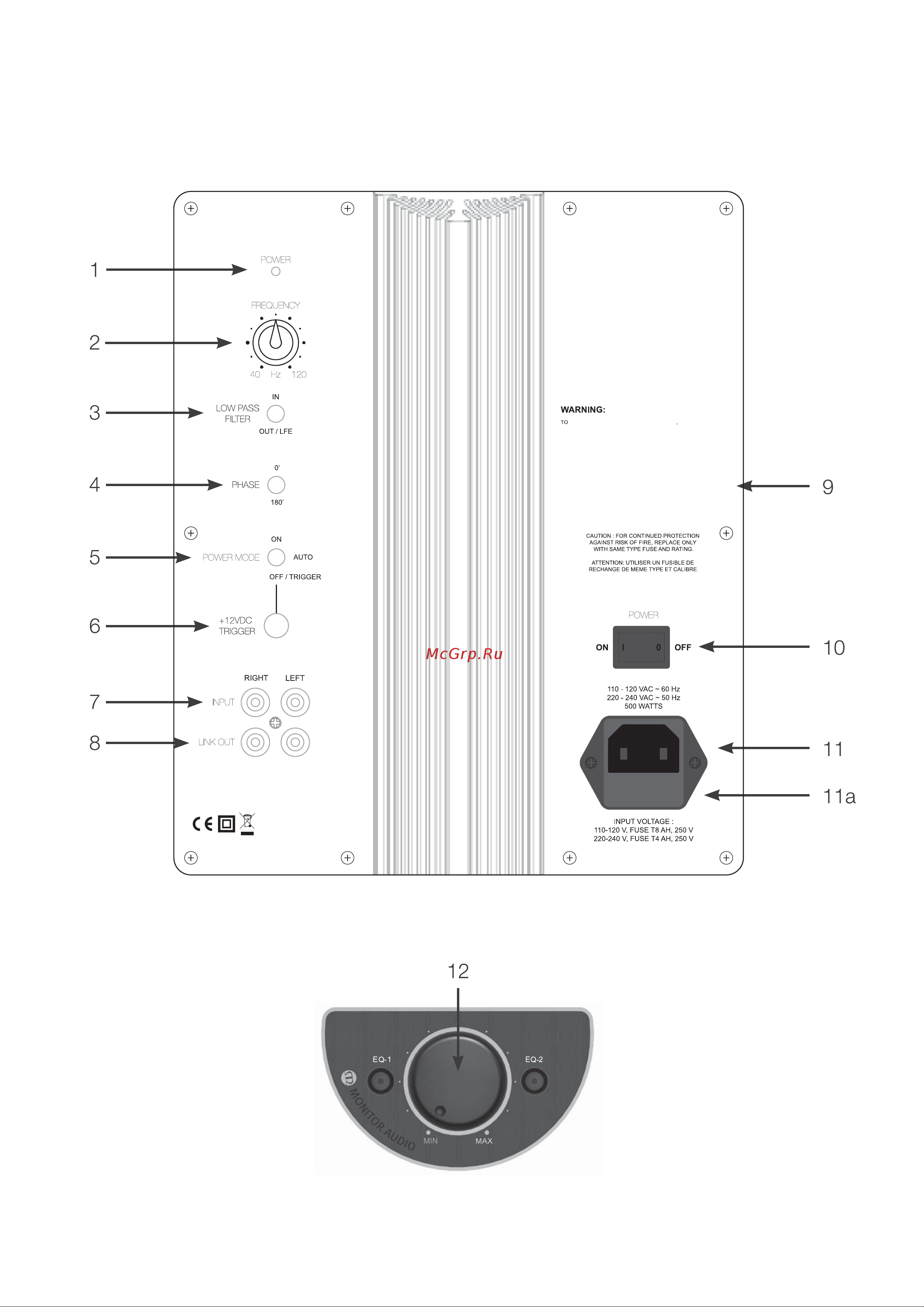 Monitor Audio Silver RX W12 Black Gloss Инструкция по эксплуатации онлайн [9/16] 26240