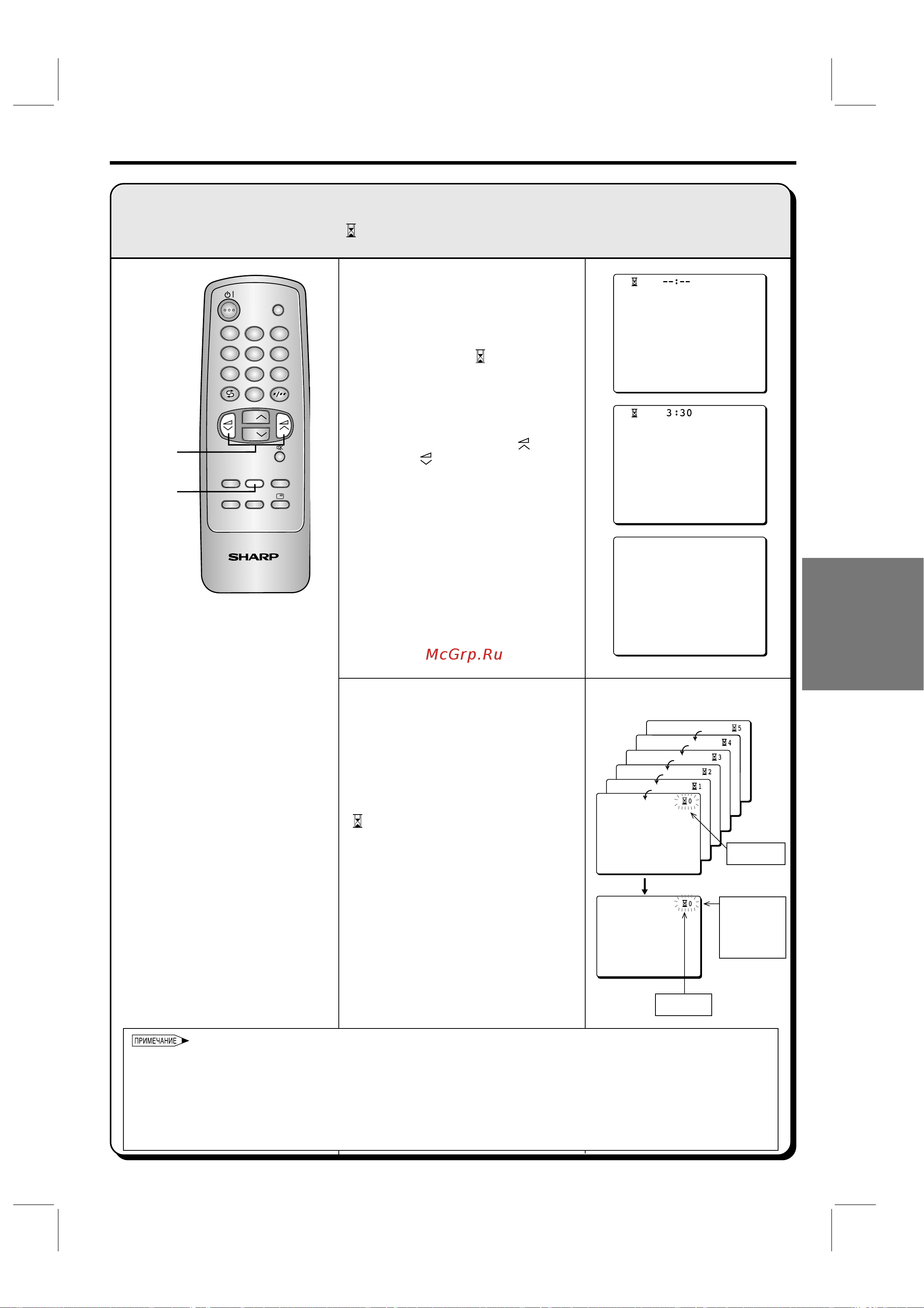 Sharp 14D2-G [13/23] Рeжимы paбoты тaймepa